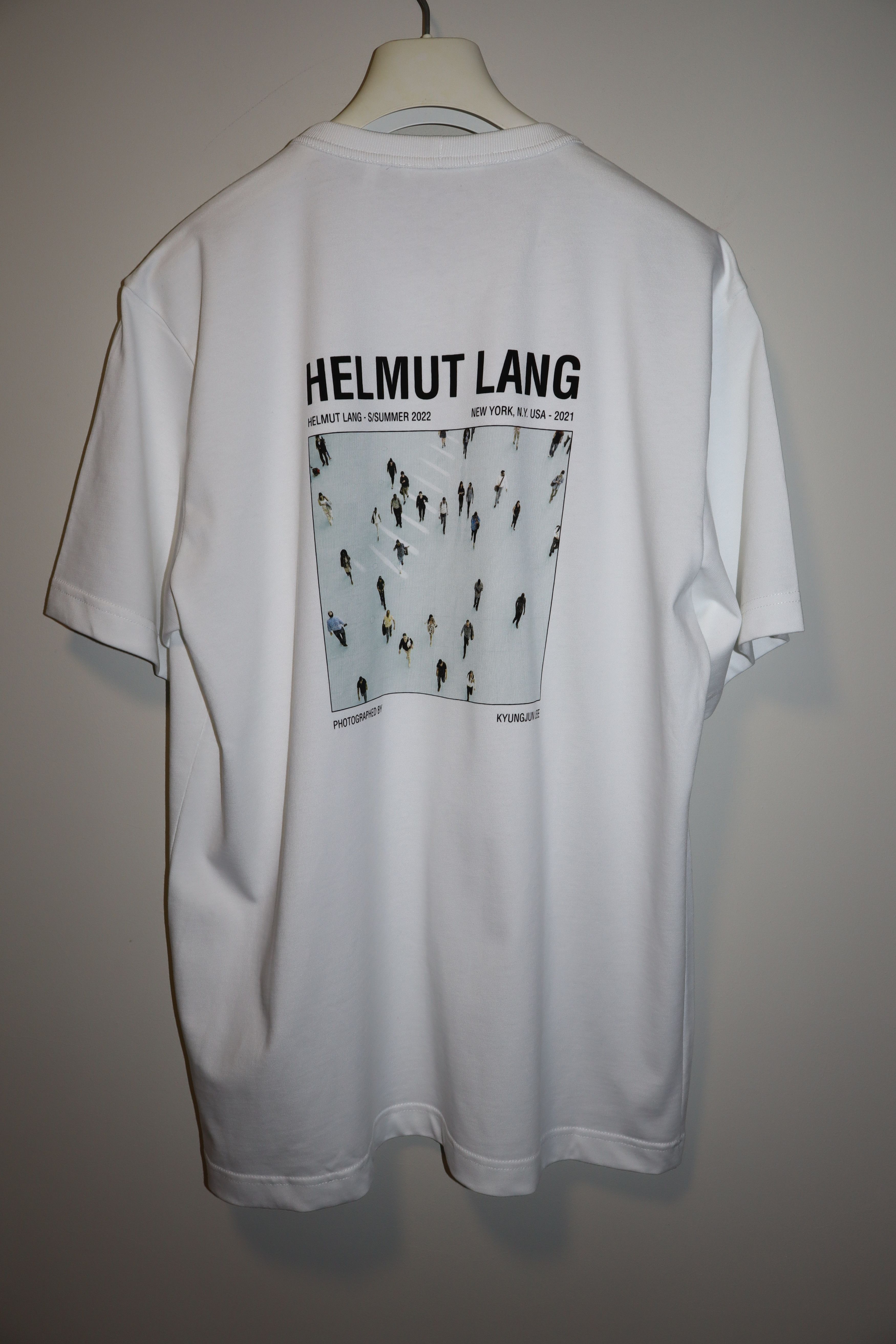 image of Helmut Lang New York T-Shirt in White, Men's (Size Large)