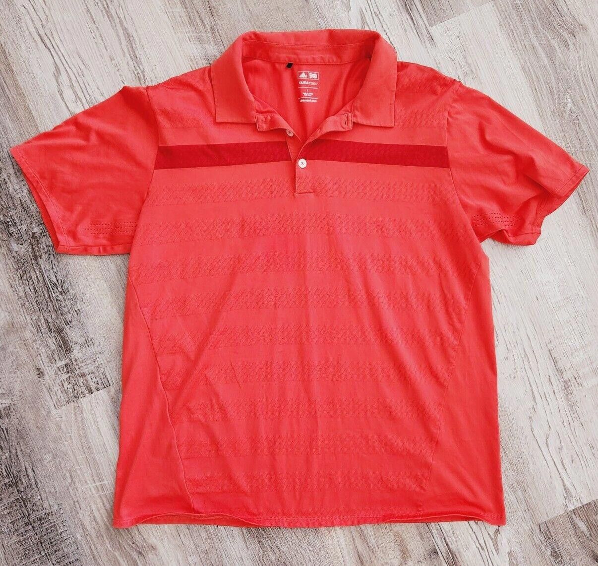 Adidas Adidas Climacool Shirt Large Orange Dry Fit Golf Polo Collar Size US L / EU 52-54 / 3 - 1 Thumbnail
