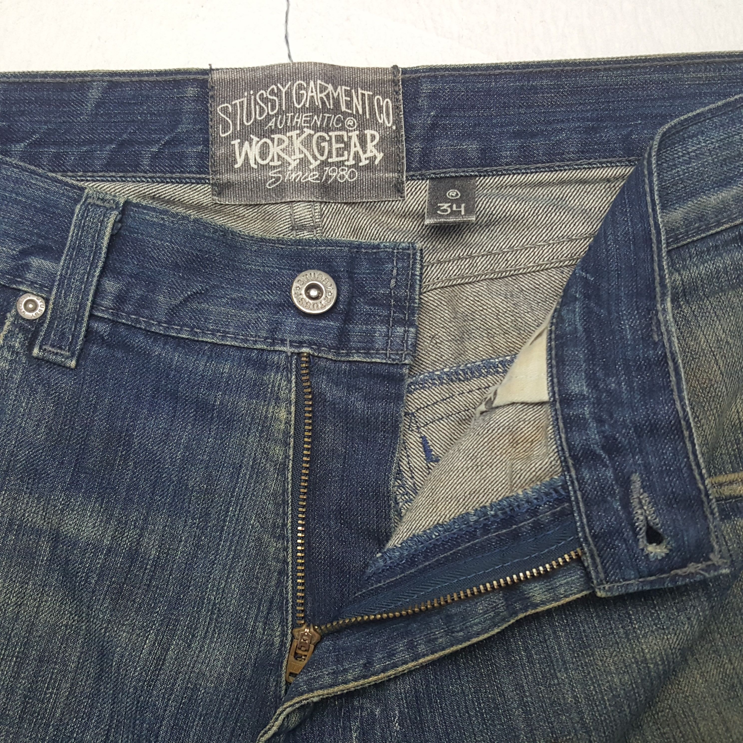 Stussy × Vintage Vintage Stussy American Brand Streetwear Denim Jeans Size US 33 - 7 Thumbnail