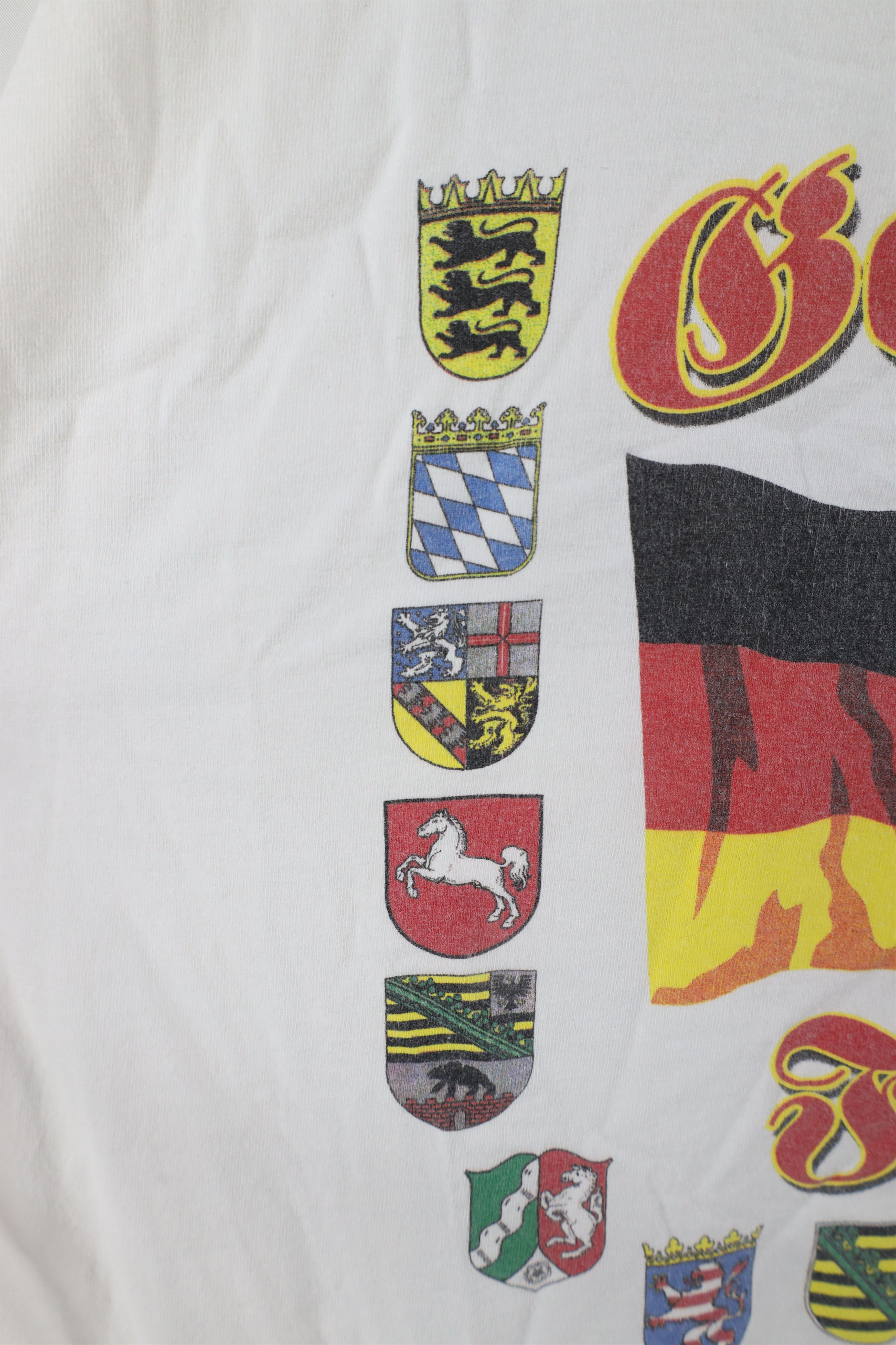 Vintage Vintage 90s Spell Out German Fest Short Sleeve T-Shirt White Size US XXL / EU 58 / 5 - 6 Thumbnail