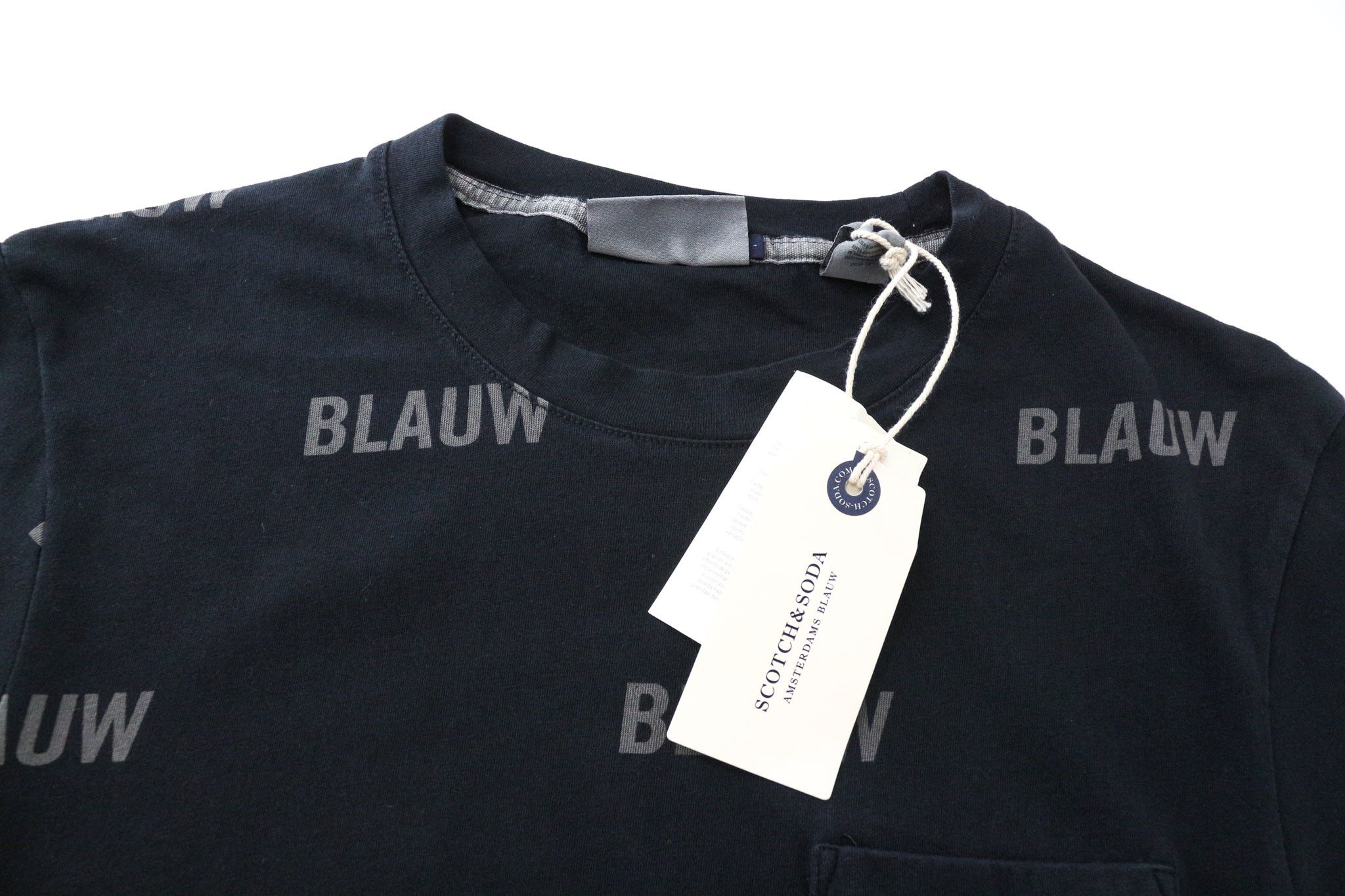 Scotch & Soda S Black Cotton Jersey Graphic Logo T-Shirt 75605 Size US S / EU 44-46 / 1 - 3 Thumbnail