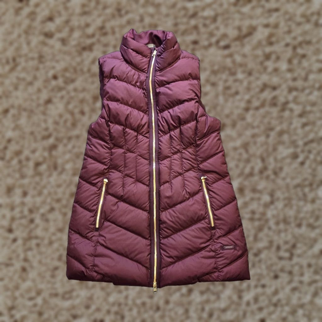 Athleta Athleta Vest Womens Small Purple Burgundry Down Puffer Full Zip Pockets Casual Size S / US 4 / IT 40 - 1 Thumbnail