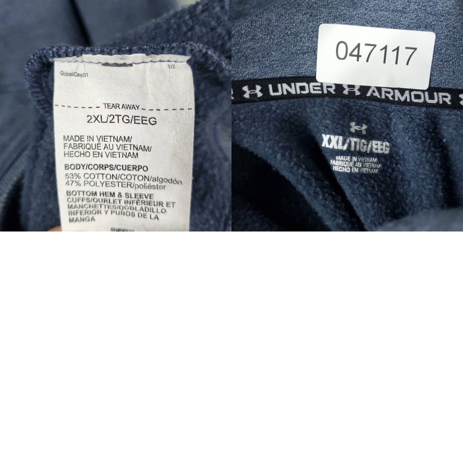Under Armour Under Armour Sweater Mens 2XL Blue Pullover 1/4 Zip Up Sweatshirt Size US XXL / EU 58 / 5 - 8 Thumbnail