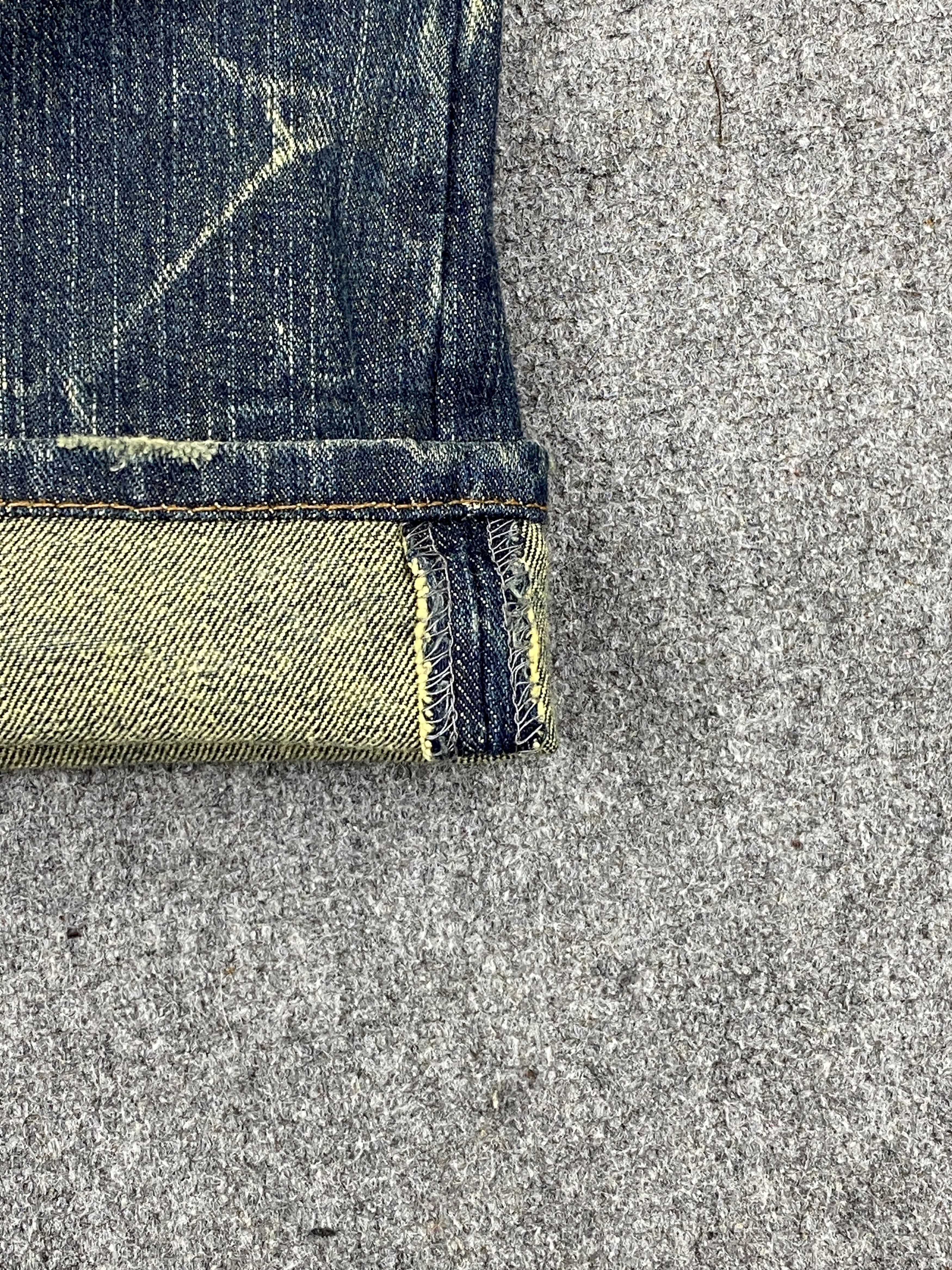 If Six Was Nine Vintage Dominates Handcrafted Double Waist Jeans DP2726 Size US 33 - 16 Thumbnail