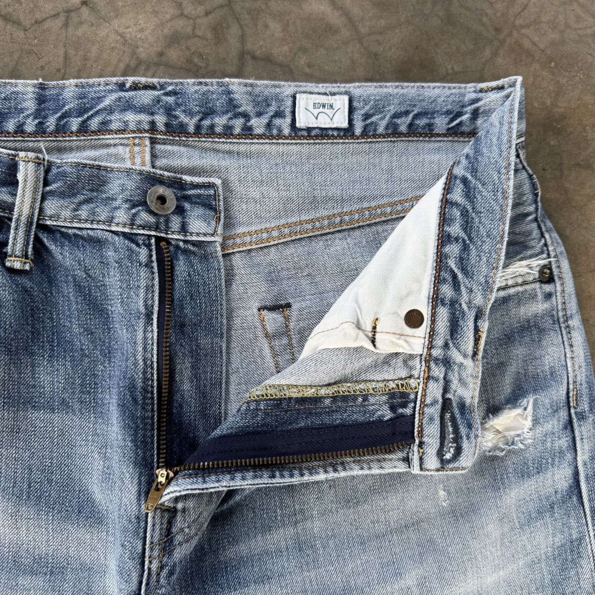 Edwin W36x29.5 Vintage Edwin Mud Washer Denim Jean Pants Size US 36 / EU 52 - 8 Thumbnail