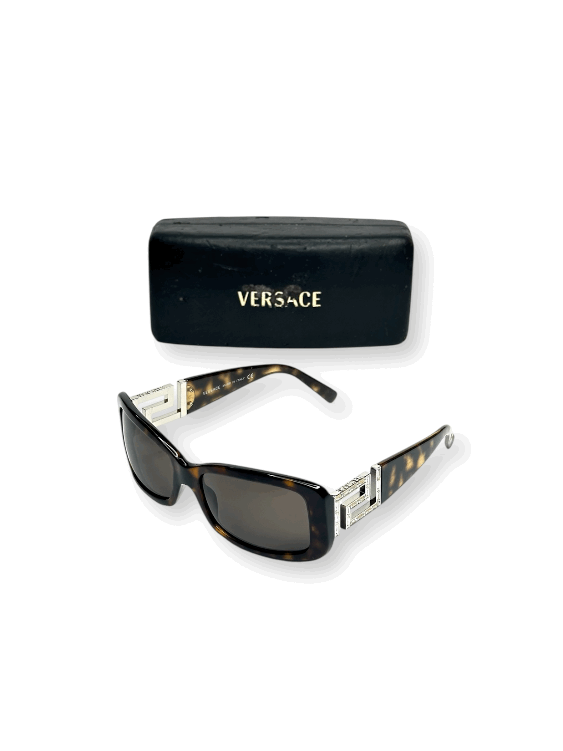 Versace Versace Swarovski Barocco Squared Sunglasses Size ONE SIZE - 1 Thumbnail