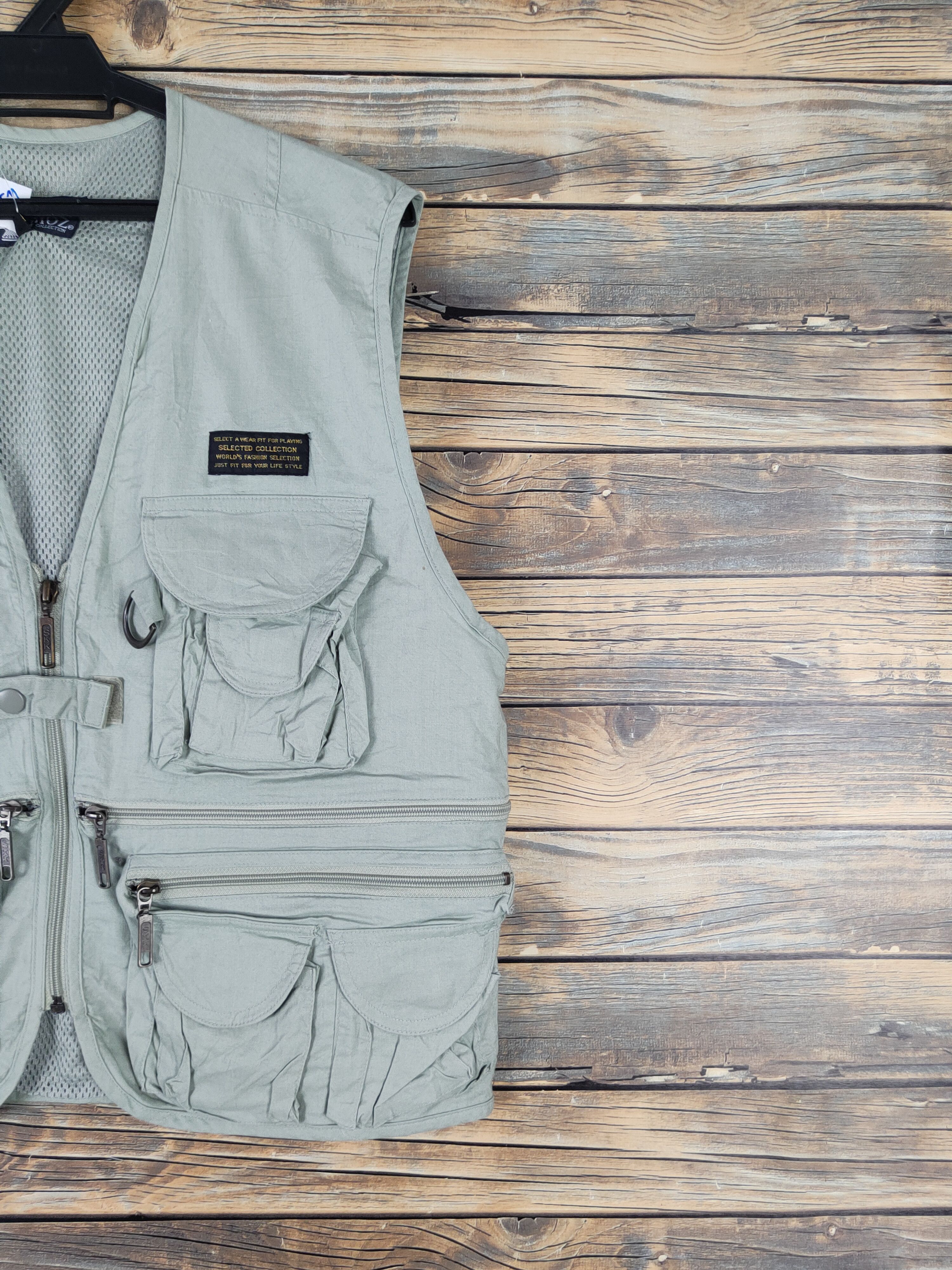 Japanese Brand Varoz Green multipocket Vests #W2144 Size US M / EU 48-50 / 2 - 5 Thumbnail