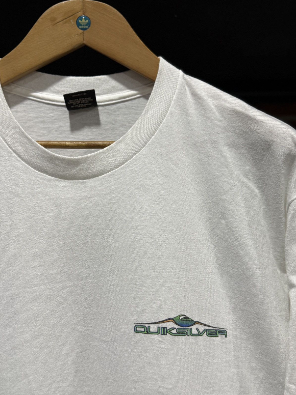 Quiksilver × Vintage Vintage 90s Quiksilver Surfboard Single Stitches Tee Size US L / EU 52-54 / 3 - 6 Thumbnail