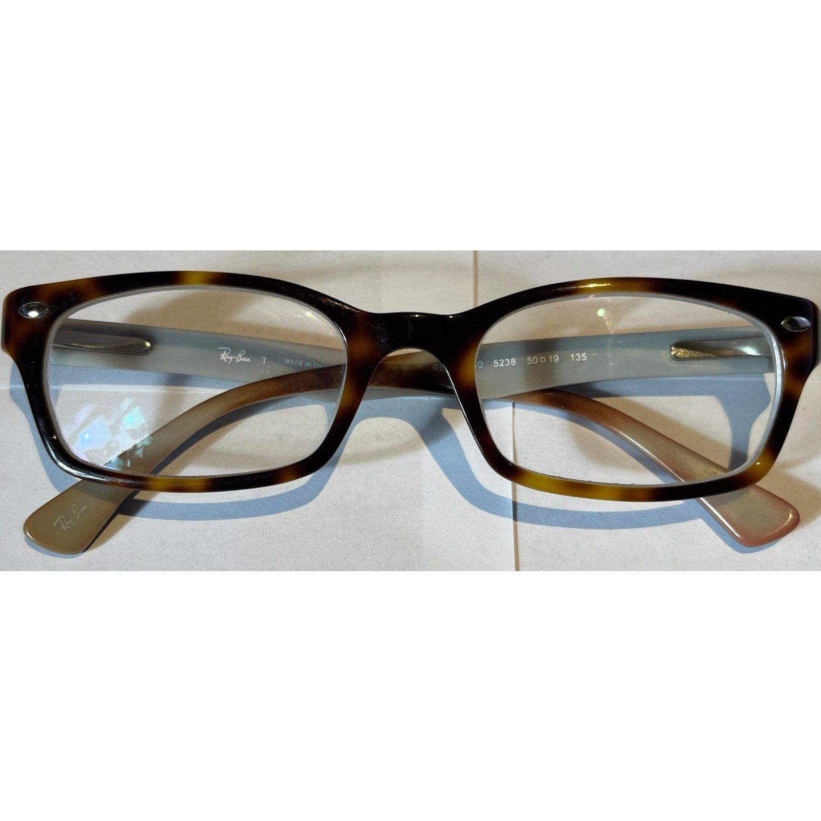 RayBan RAY-BAN RB5150 5238 Eyeglasses Women 50-19-135 Tortoise Grey Size ONE SIZE - 4 Thumbnail