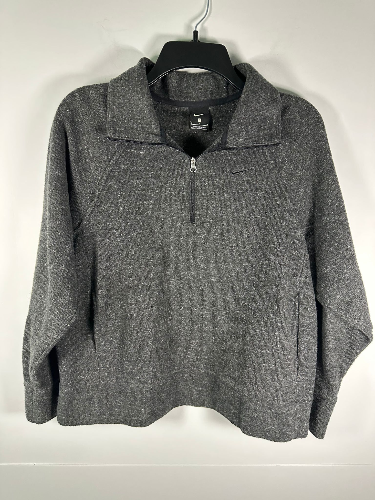 Nike Nike Pullover Quarter Zip Mens S Gray Fleece Half Zip Size US S / EU 44-46 / 1 - 1 Thumbnail