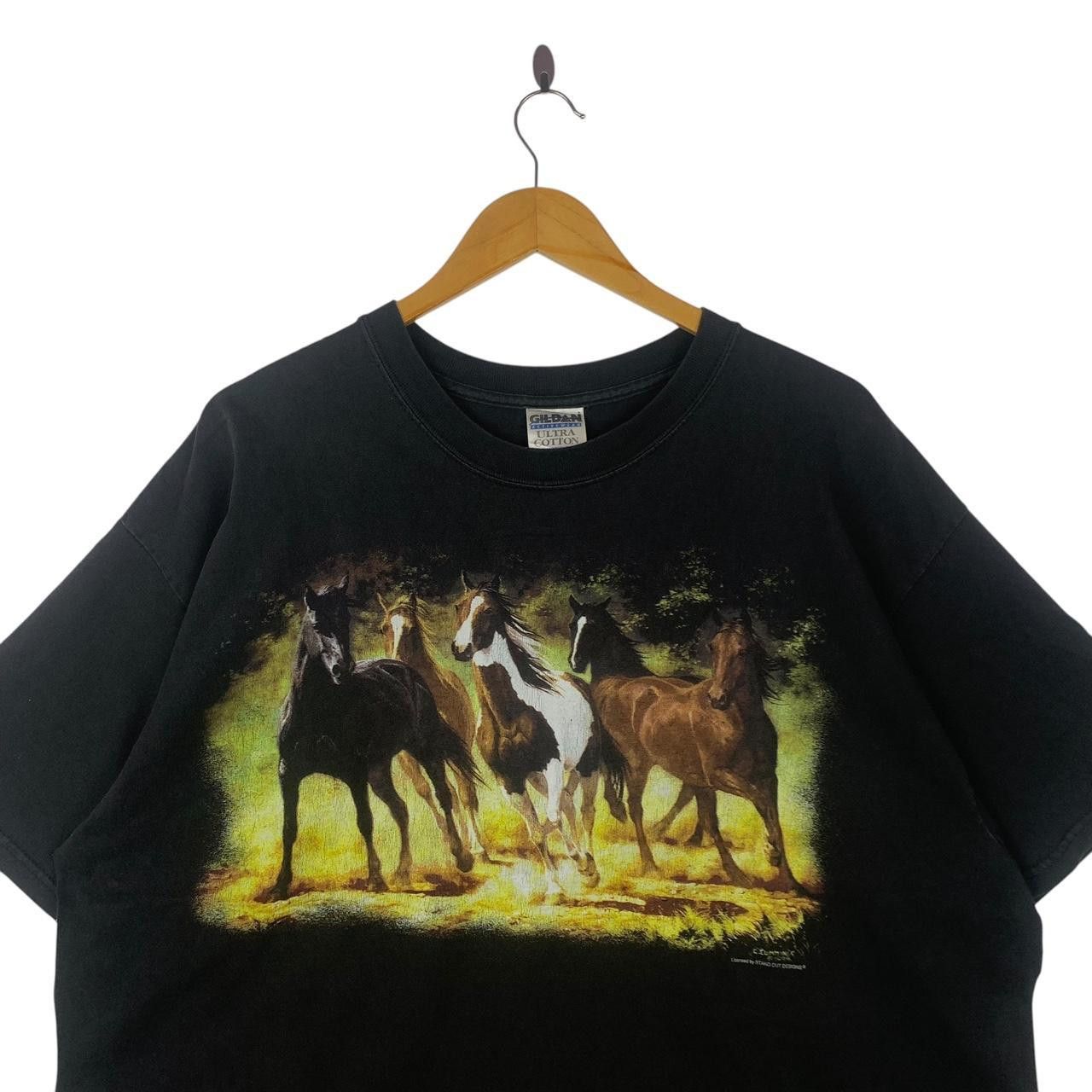 Vintage Vintage 1994 STAND OUT DESIGNS Group Of Horses Tee Shirt Size US XXL / EU 58 / 5 - 2 Thumbnail
