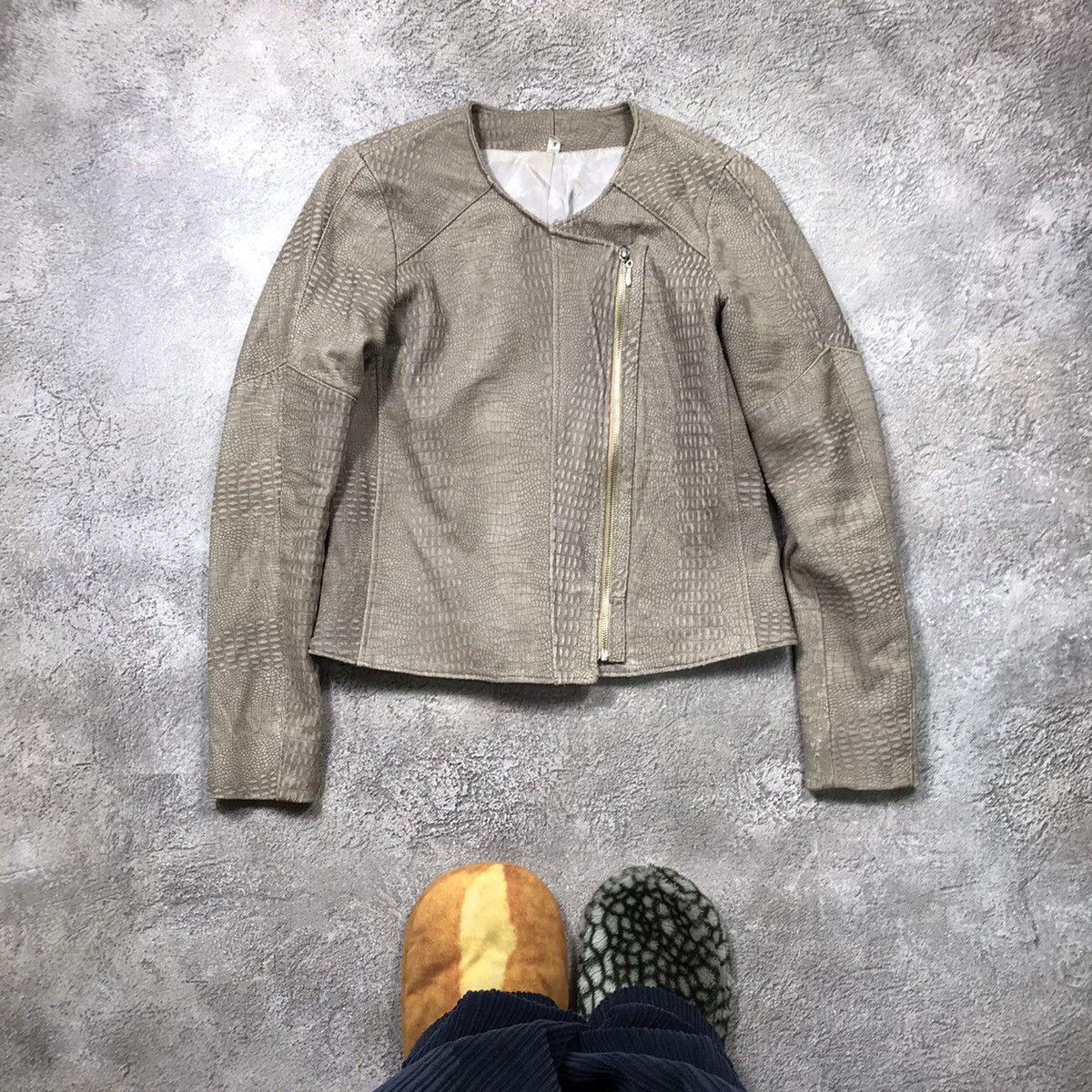 VINTAGE Y2K LEATHER JACKETNAPOLEON STYLE STREETWEAR 90s