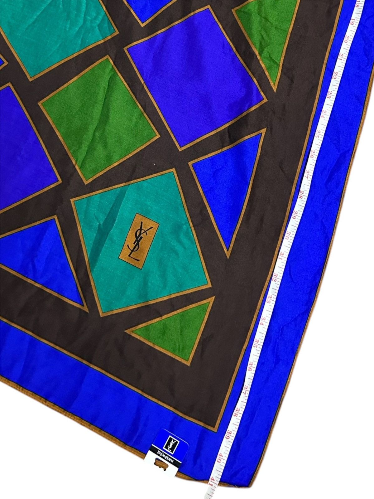 Vintage Vintage 1990 Yves Saint Lauren Foulards Silk Scarves Size ONE SIZE - 3 Thumbnail
