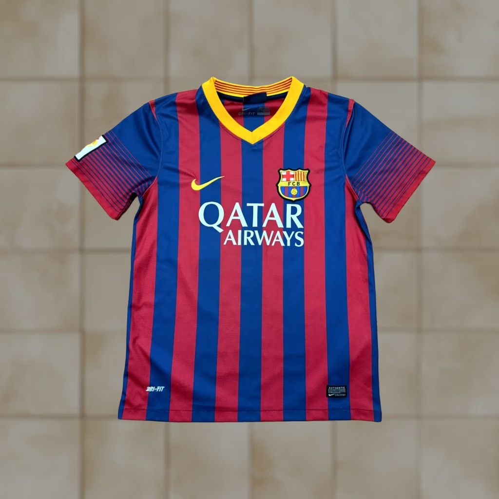 Nike Nike FC Barcelona Messi Jersey Striped Short Sleeve Red Blue sz S Mens Size US S / EU 44-46 / 1 - 1 Thumbnail