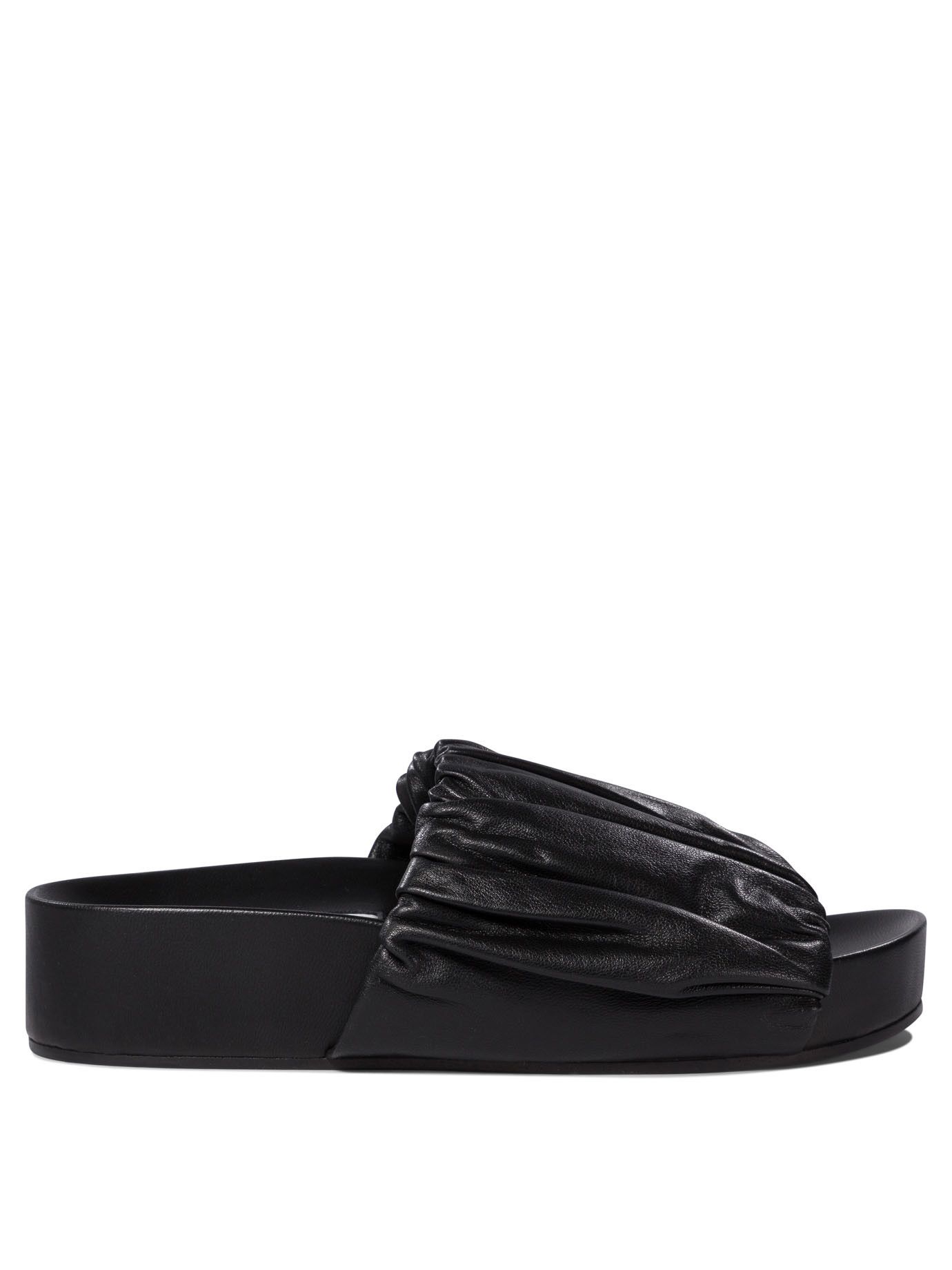 【関税＆送料込み】Jil Sander Chimera Green Leather Mules 76f4fbe09dfee2f1941d7079efff13