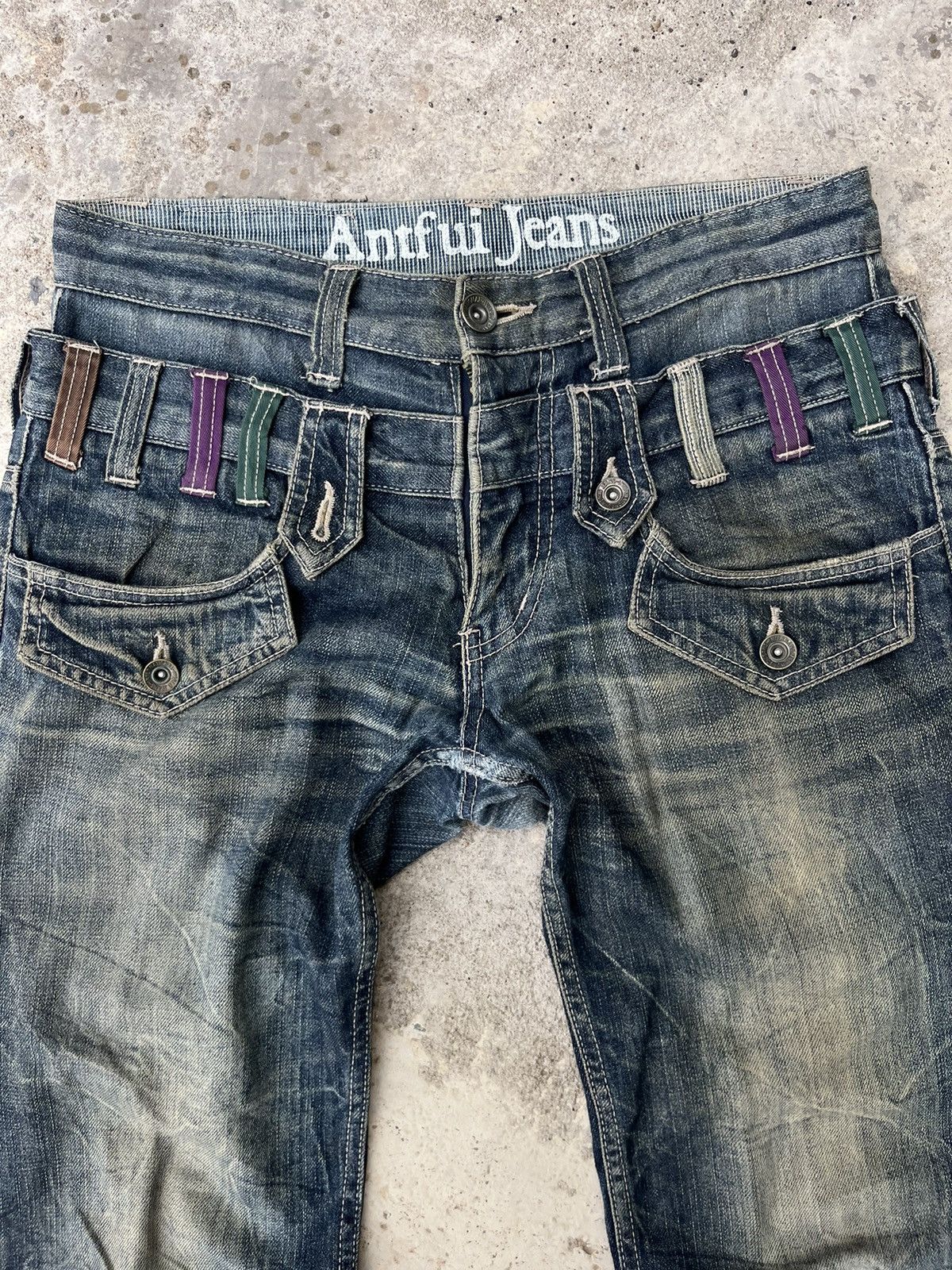 Japanese Brand Rare Antfui Jeans Double Waist Denim Size US 30 / EU 46 - 4 Thumbnail