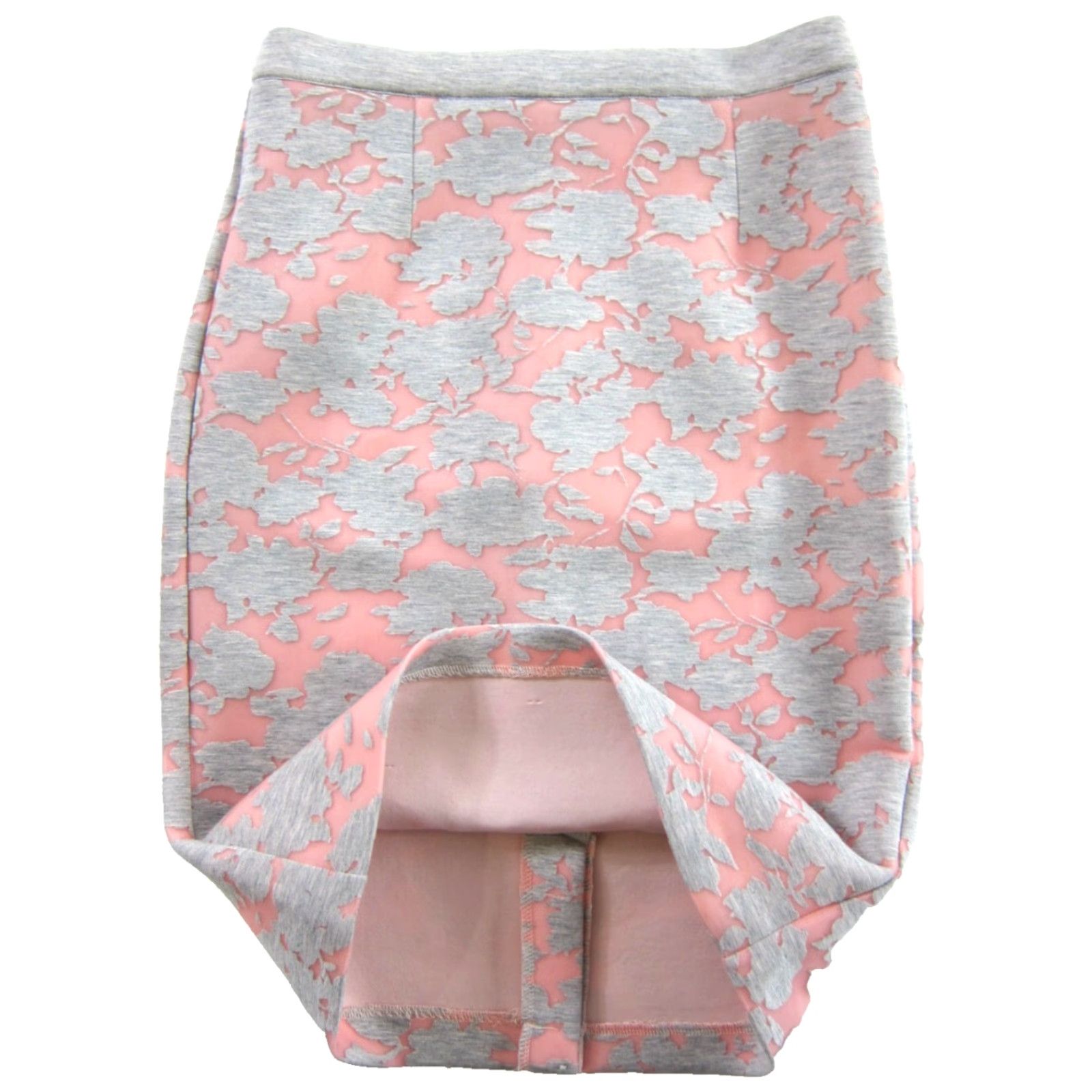 Vintage Catherine Malandrino NWT Isabel Pink Grey Floral Skirt Women 6 Size 28" / US 6 / IT 42 - 5 Thumbnail