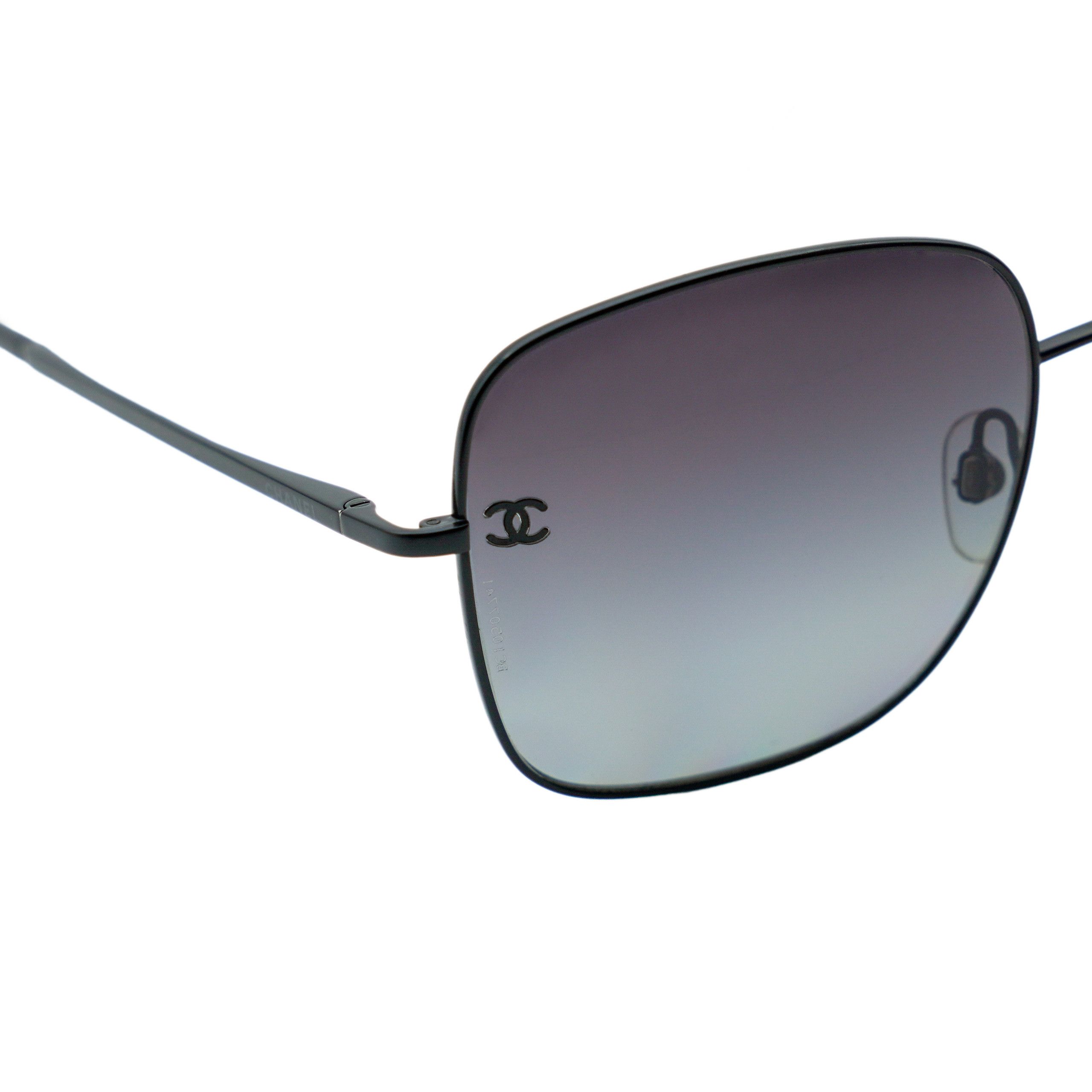 CHANEL Black Square Gradient Sunglasses with CC Logo CHANEL Sunglasses: Square Sunglasses, acetate — Fashion | CHANEL main image 2