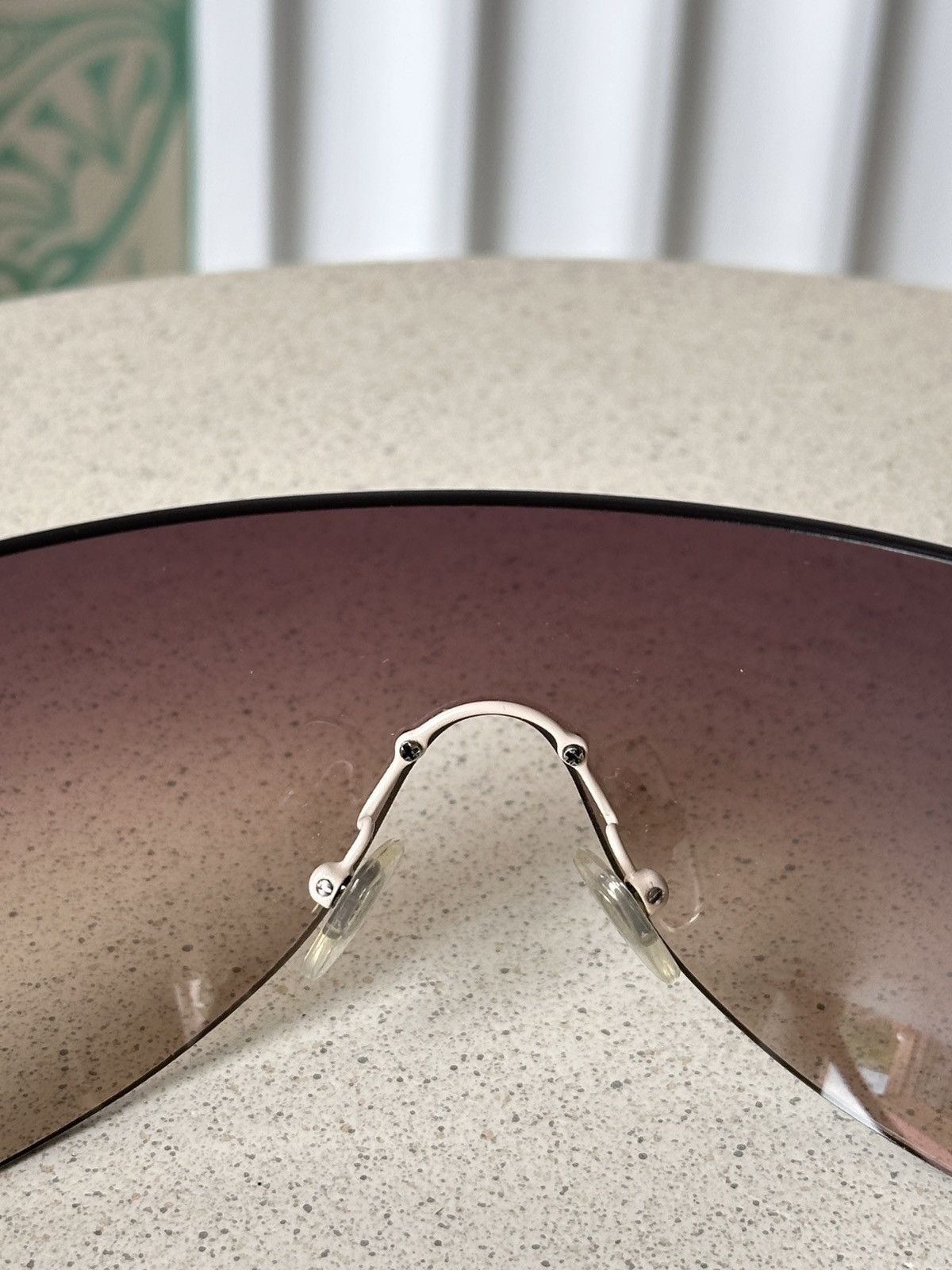 Versace VERSACE Shield Mask Beige Brown Medusa Sunglasses Mod. 2038 Size ONE SIZE - 18 Thumbnail