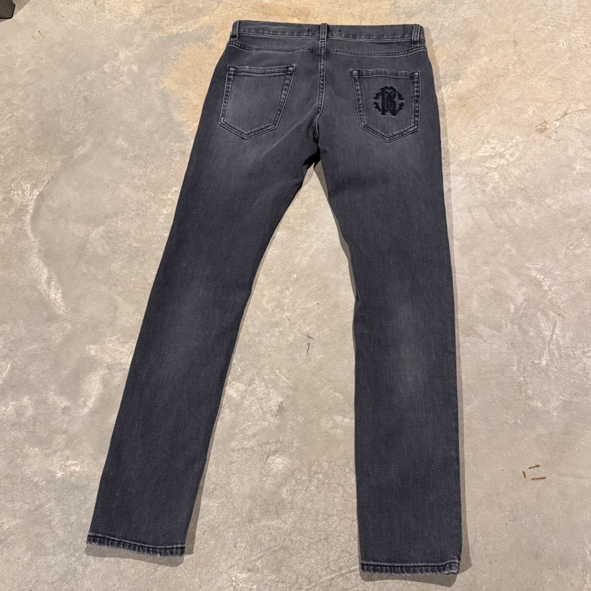 Roberto Cavalli Roberto Cavalli Faded Grey Logo Slim Cut Jeans ERD Grunge Size US 31 - 2 Thumbnail