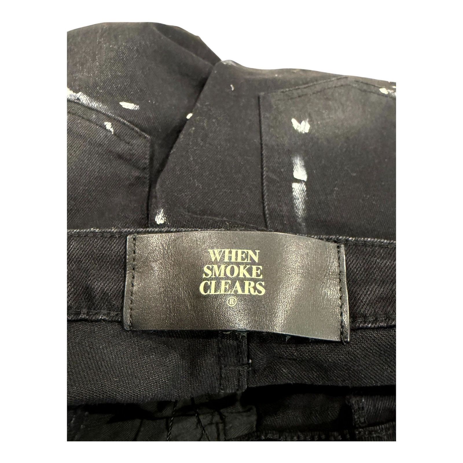 Whensmokeclears When Smoke Clears Paint Splatter Black Jeans Size US 30 / EU 46 - 3 Thumbnail