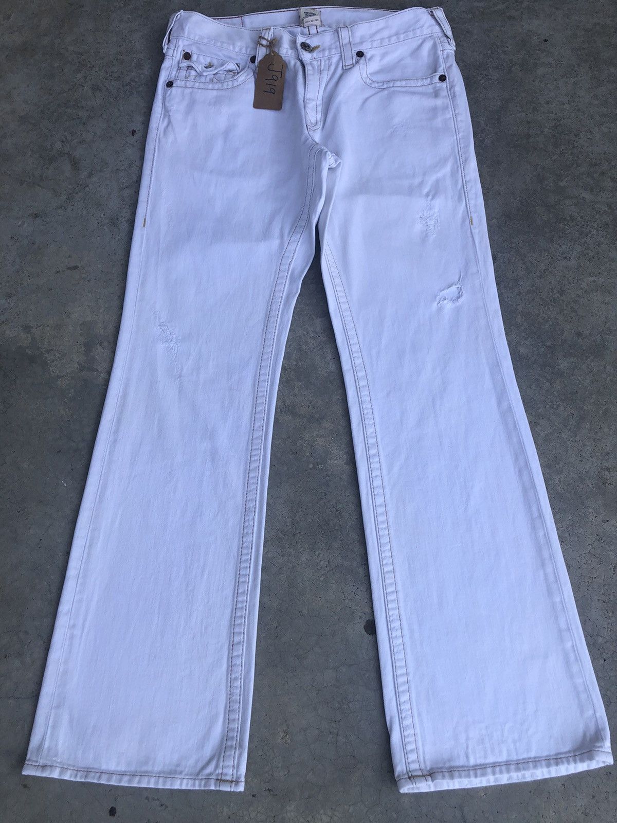 True Religion Vintage True Religion Flared Jeans Distressed Jeans Size US 34 / EU 50 - 2 Thumbnail
