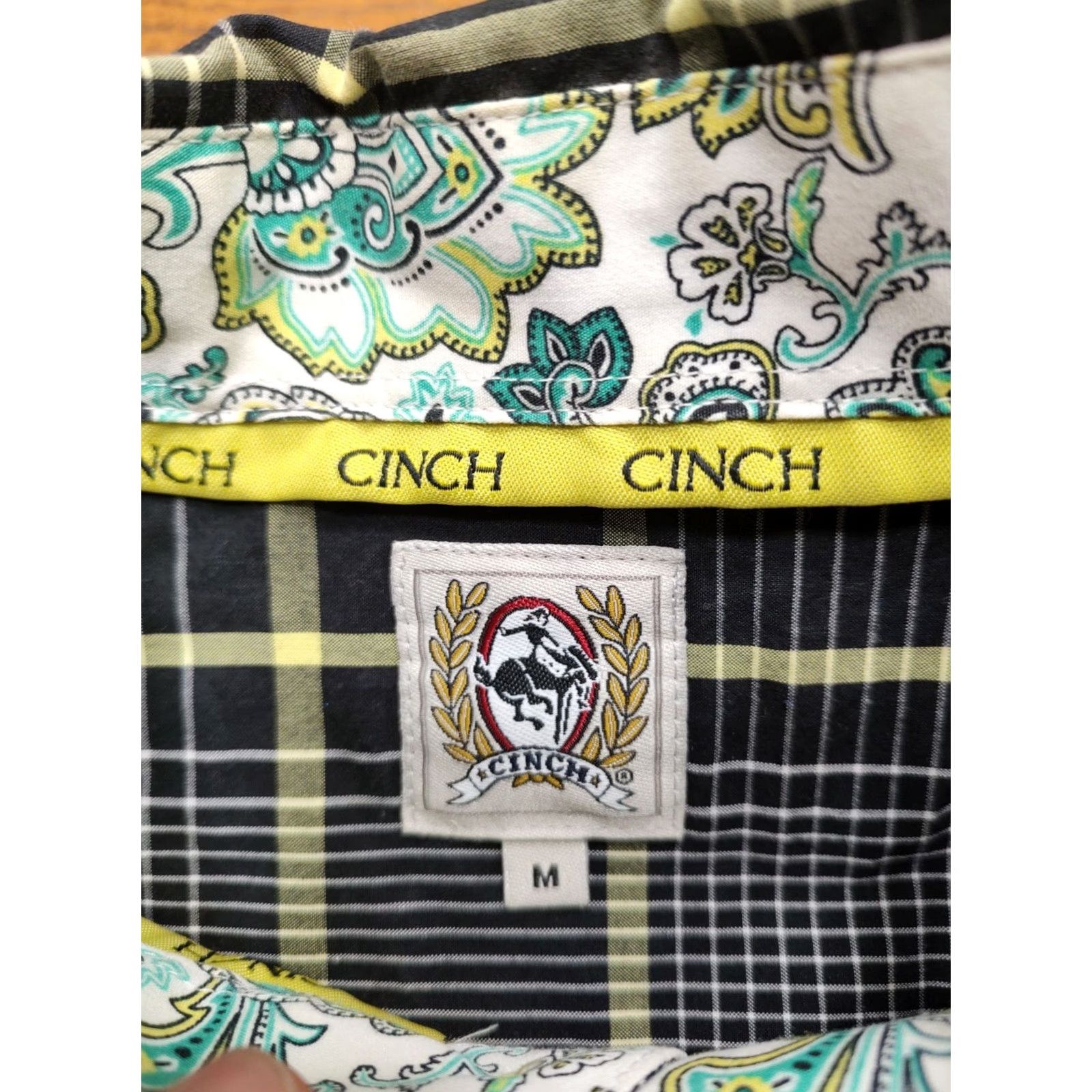 Vintage Cinch Shirt Black Plaid Western Cowboy 100% Cotton Button-Down Mens Medium Size US M / EU 48-50 / 2 - 4 Thumbnail