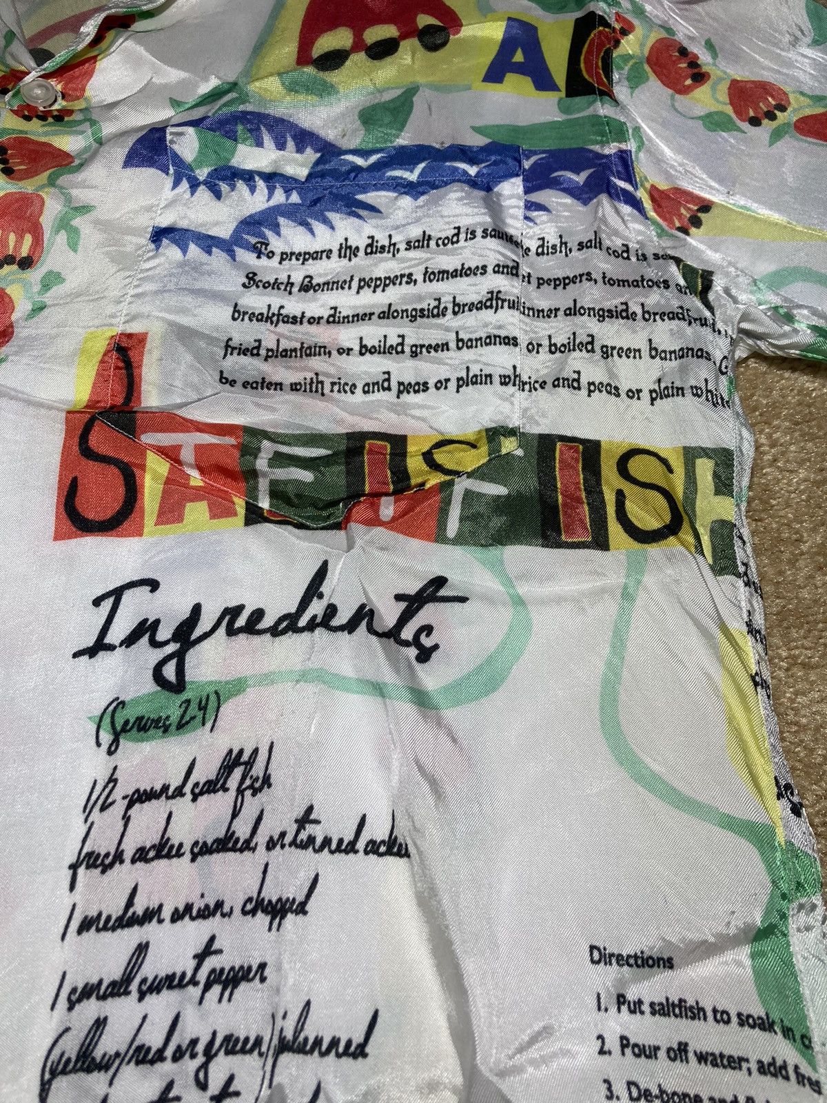 Martine Rose AW19 Martine Rose Recipe Shirt Food Viscose 2019 Jamaican 90 Size US XS / EU 42 / 0 - 3 Thumbnail