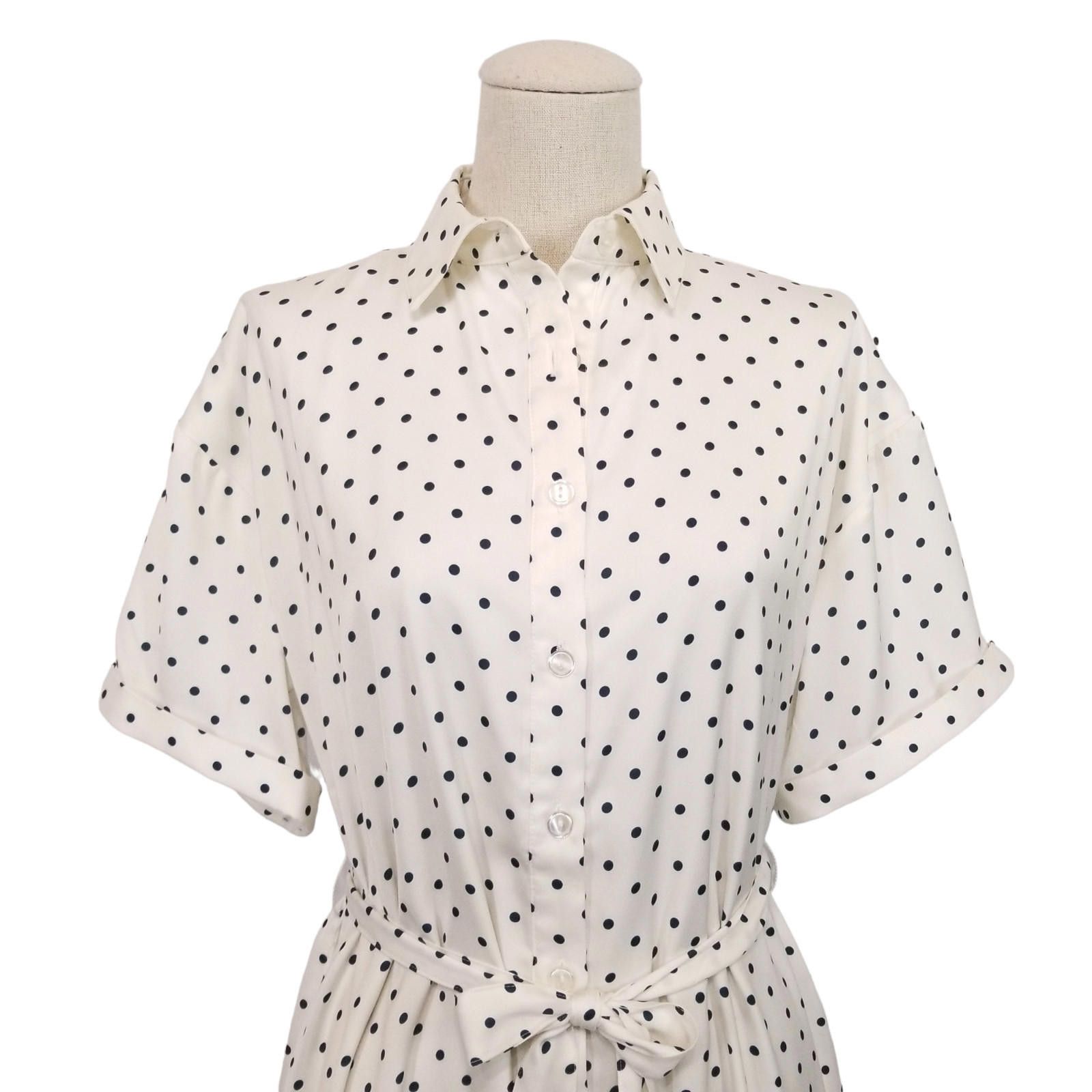 Other Summersalt The Do-It-All Shirtdress Polka Dot Sz Extra Small Size XS / US 0-2 / IT 36-38 - 2 Thumbnail
