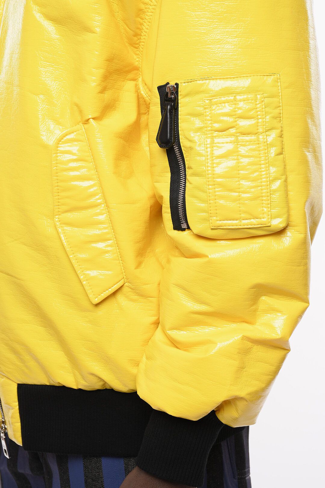 Dolce & Gabbana o1y0125 Bomber Jacket in Yellow/Black Size US L / EU 52-54 / 3 - 3 Thumbnail