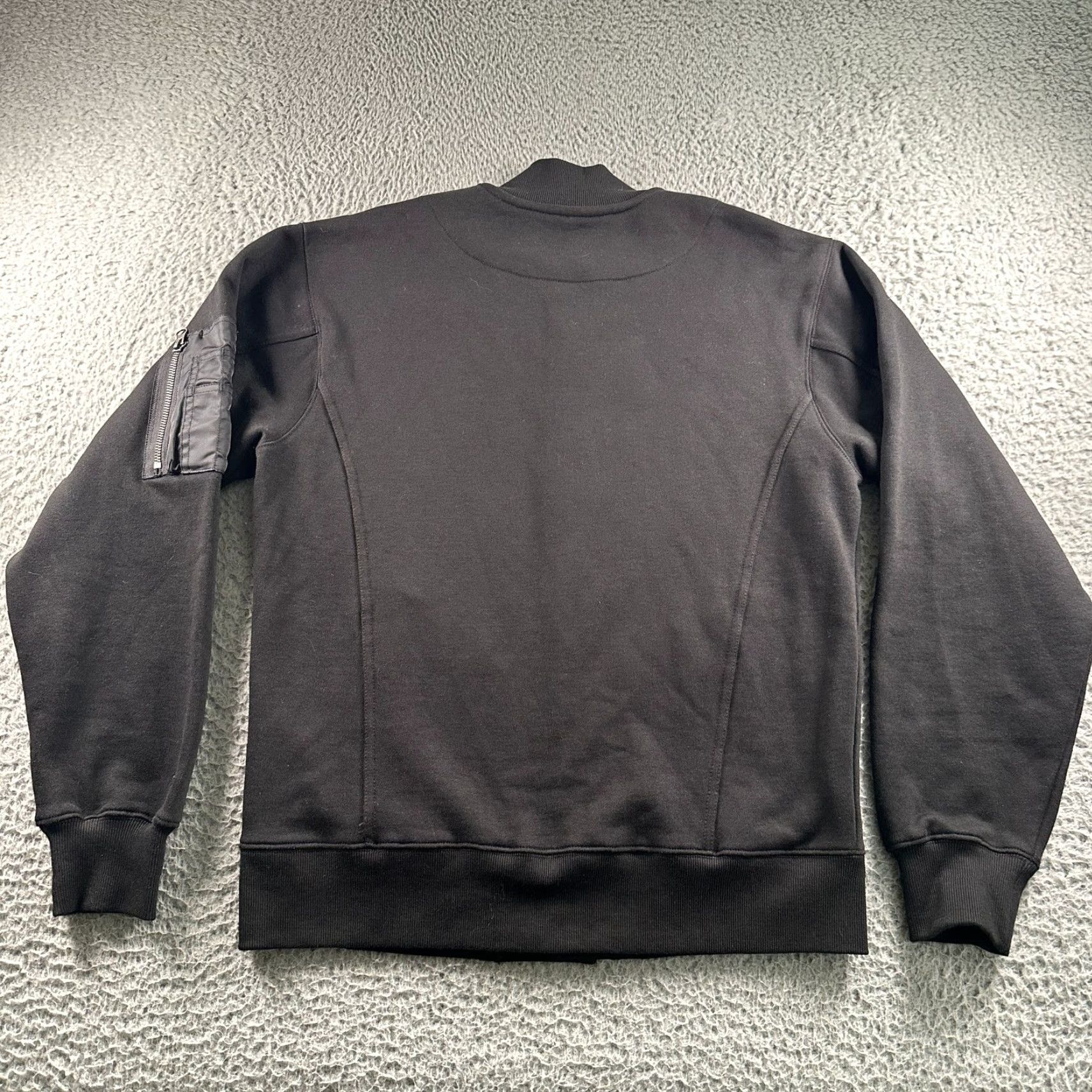 Alpha Industries Alpha Industries MA-1 Fleece Jacket Mens M Black Snap Front Utility Jacket Size US M / EU 48-50 / 2 - 6 Thumbnail