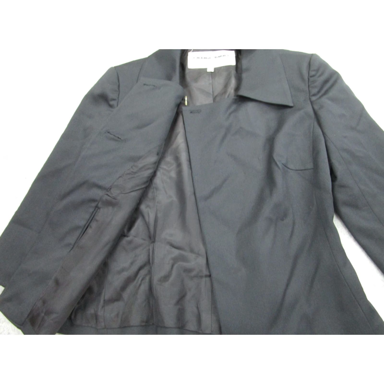 Trina Turk Trina Turk Blazer Womens 2 Black Classic Career Jacket Fitted Stretch Office USA Shirt Size XS / US 0-2 / IT 36-38 - 4 Thumbnail