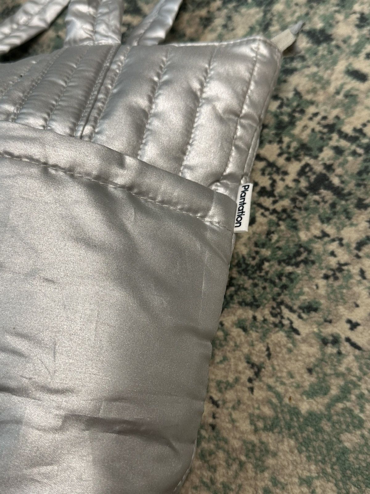 Issey Miyake Plantation By Issey Miyake Silver Puffer Tote Bag Size ONE SIZE - 3 Thumbnail