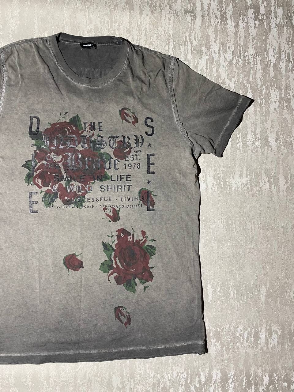 Diesel × Vintage Y2K Diesel Dirt Print Tshirt tee shirt top distressed effect Size US XL / EU 56 / 4 - 3 Thumbnail