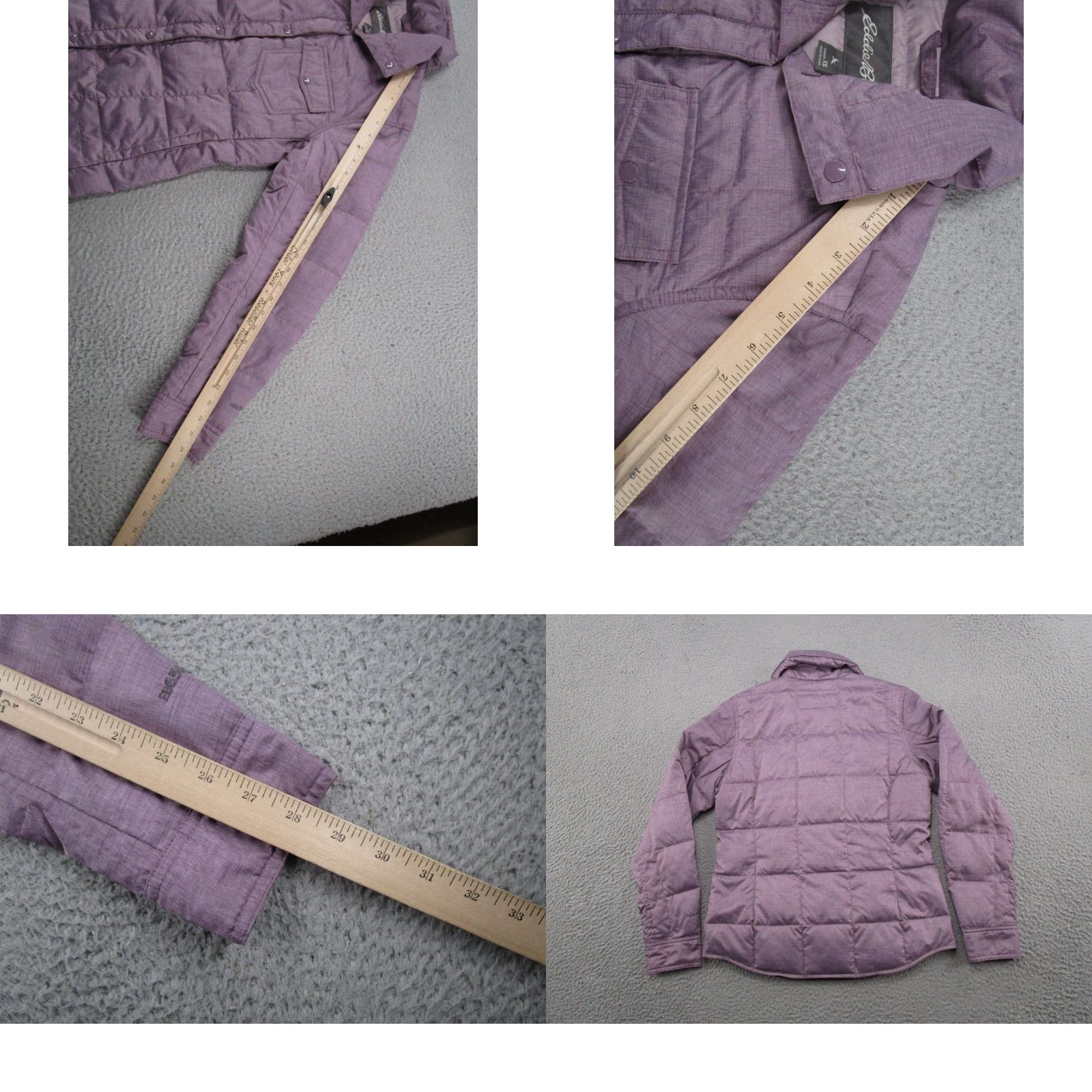 Eddie Bauer Eddie Bauer Womens XS Down Jacket Quilted Puffer Snap Up Pockets Purple 650 Fill Size XS / US 0-2 / IT 36-38 - 8 Thumbnail