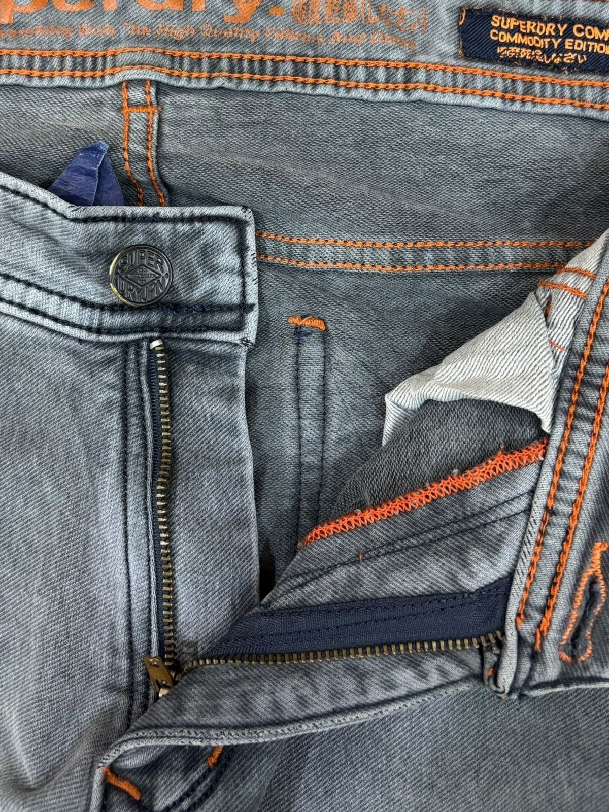 Superdry Vintage Superdry Charcoal Wash Cargo Jeans Size US 33 - 9 Thumbnail