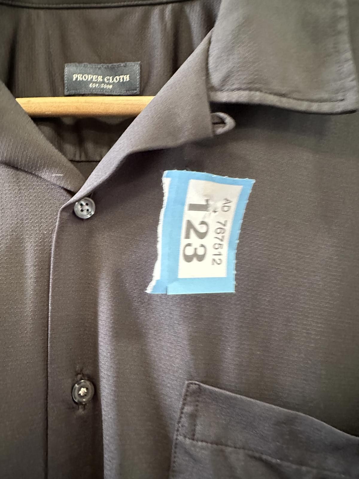 Proper Cloth Proper Cloth Men's Short Sleeve Casual Shirt Black Size US L / EU 52-54 / 3 - 3 Thumbnail