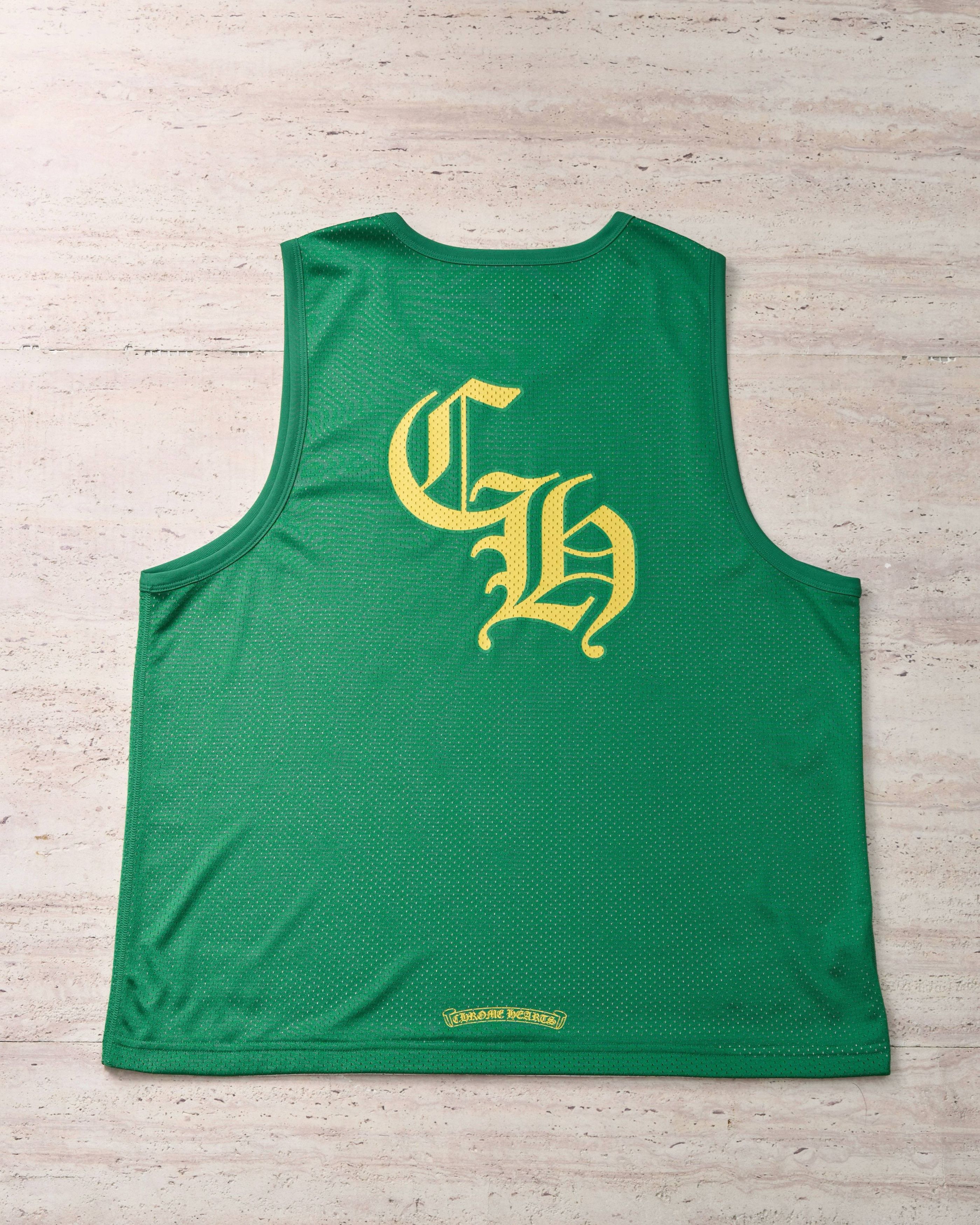 Chrome Hearts CHROME HEARTS Mesh Reversible Basketball Jersey GREEN/WHITE Size US L / EU 52-54 / 3 - 2 Thumbnail