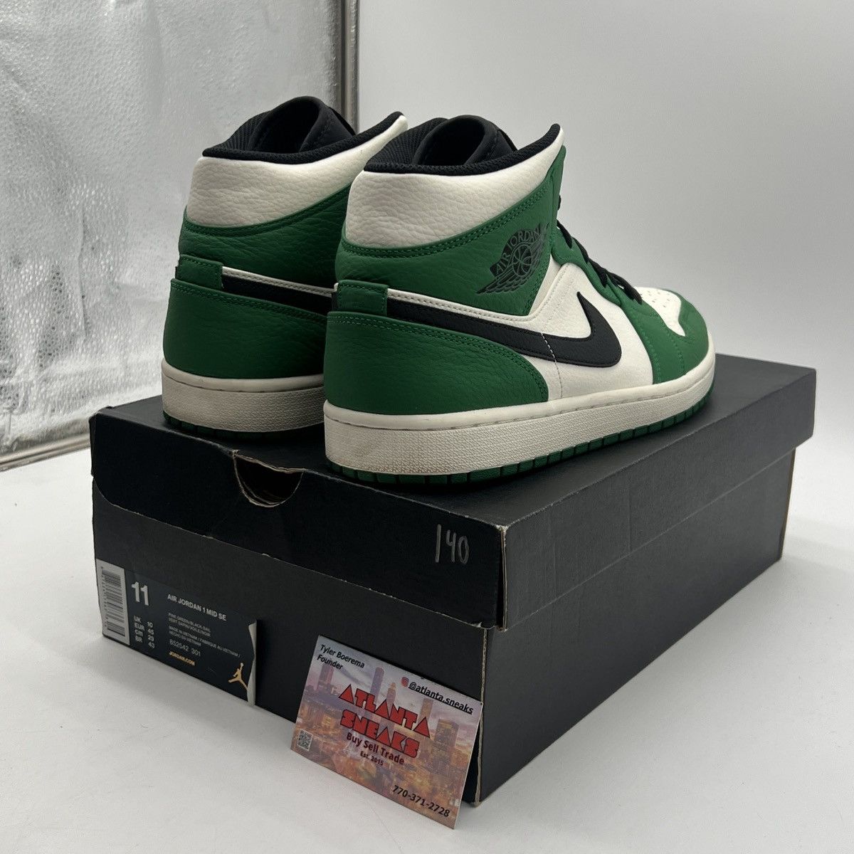 Nike Air Jordan 1 Mid pine green Size US 11 / EU 44 - 5 Thumbnail