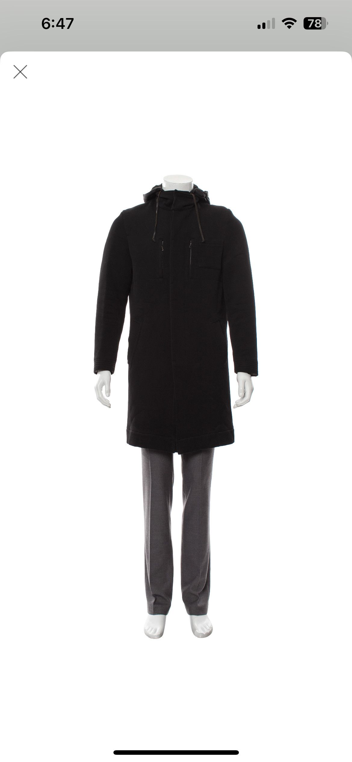 John Varvatos John Varvatos - Wool Hooded Coat Size US M / EU 48-50 / 2 - 1 Thumbnail