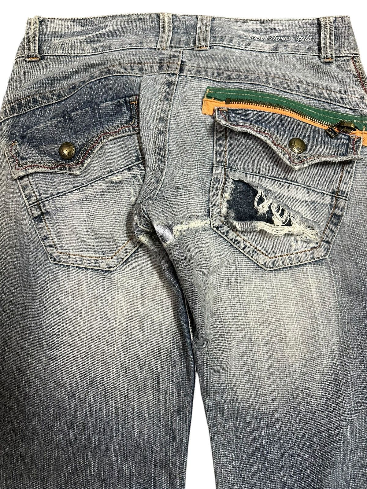 Evisu Vintage Japanese Brand Blue Faded Wash Style Baggy Jeans Size US 33 - 6 Thumbnail