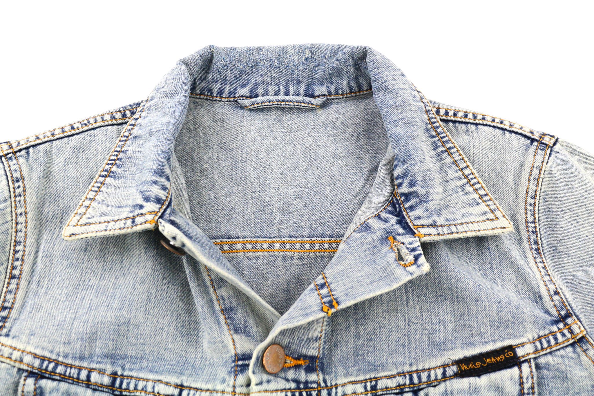Nudie Jeans TERRY S Denim Bleach Blue Washed Buttoned Jacket 80758 Size US S / EU 44-46 / 1 - 4 Thumbnail