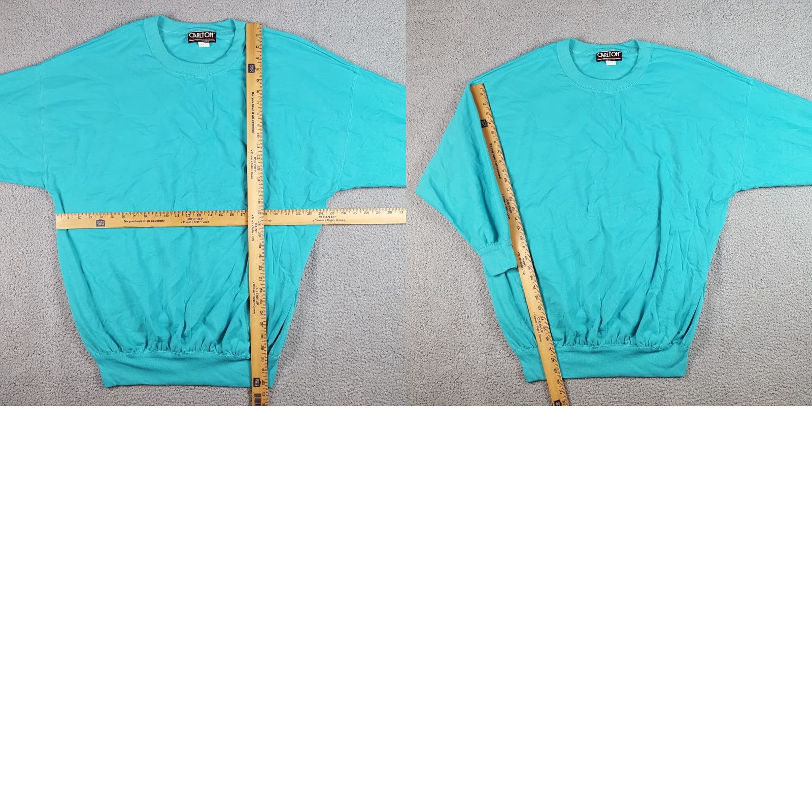 Vintage VINTAGE Carlton Sweatshirt Teal Oversized Crewneck Sweatshirt Women L Blue 80s 90s College Sports Pullover Jumpers Size L / US 10 / IT 46 - 8 Thumbnail