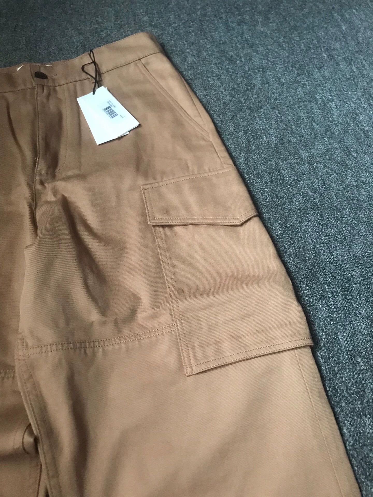 AMI Ami New L Cotton Cargo Pants Drawstring Cuffs Size US 34 / EU 50 - 4 Thumbnail