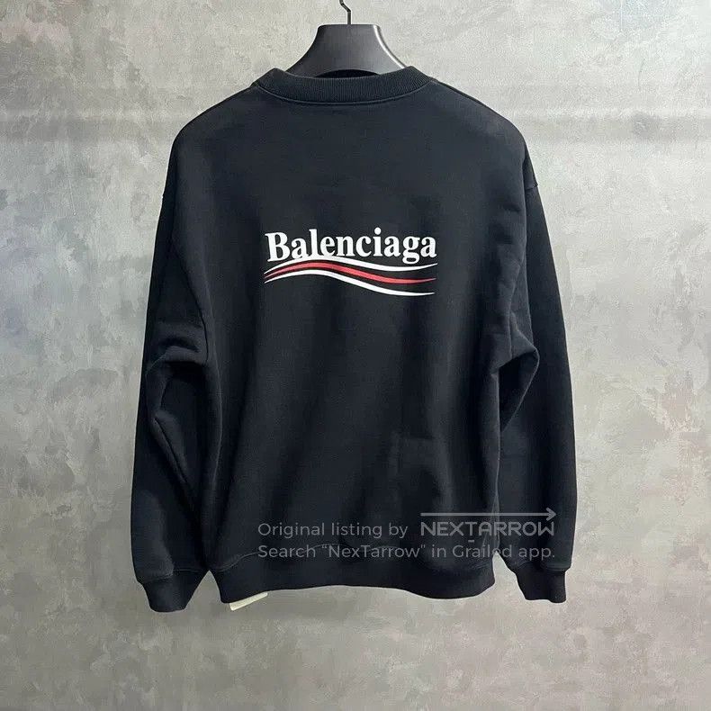 Balenciaga Balenciaga Black Logo Print Sweatshirt. Size US M / EU 48-50 / 2 - 2 Thumbnail