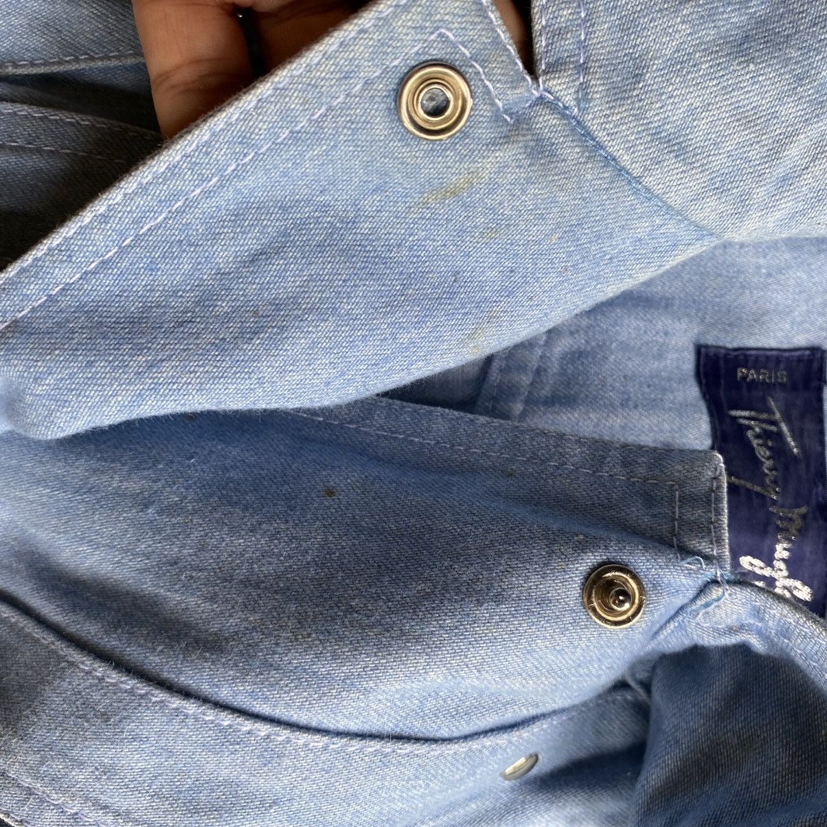 Thierry Mugler Thierry Mugler Light Blue Denim Jacket with Stud Details Size M / US 6-8 / IT 42-44 - 11 Thumbnail