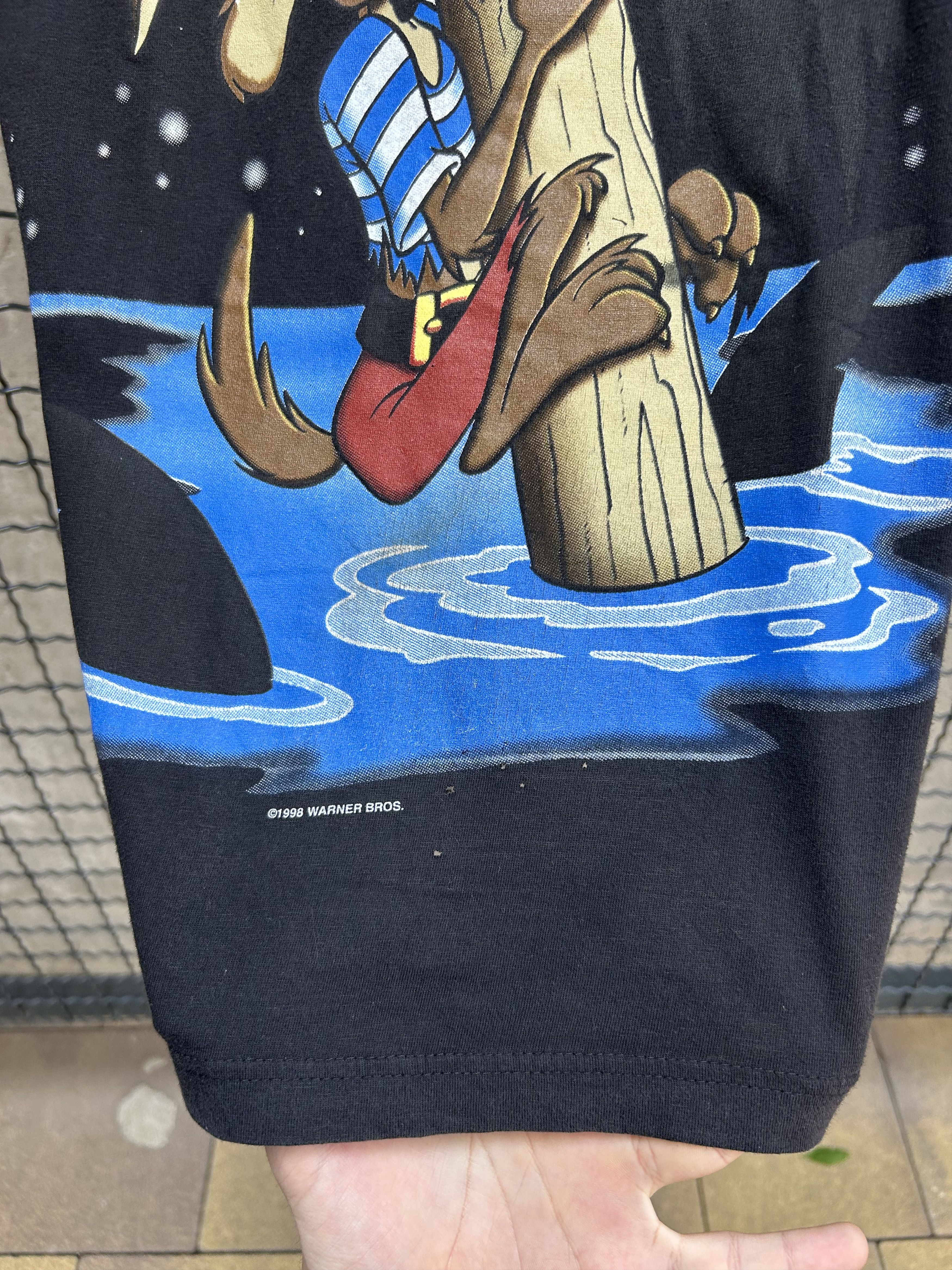 Cartoon Network Vintage 1998 Looney Tunes Willie e Coyote Cartoon T-shirt Size US L / EU 52-54 / 3 - 5 Thumbnail