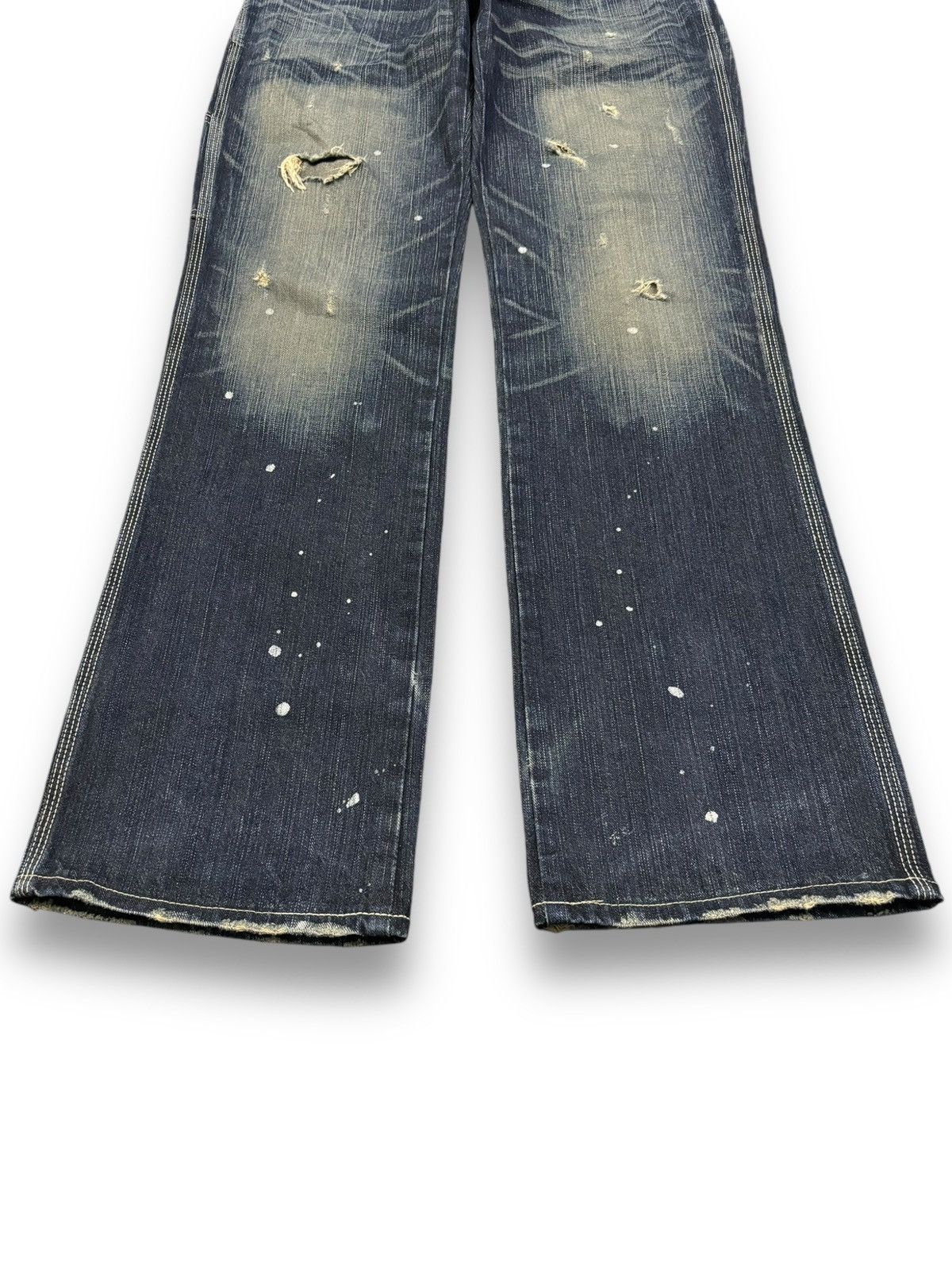 Edwin Y2K Edwin 503 BlueTrip Paint Splatter Baggy Distressed Jeans Size US 30 / EU 46 - 7 Thumbnail