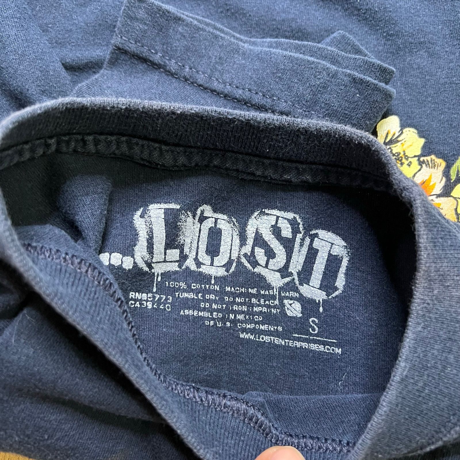 Vintage Y2K Lost Enterprises Surf Graphic T Shirt Mens Small Navy Size US S / EU 44-46 / 1 - 4 Thumbnail