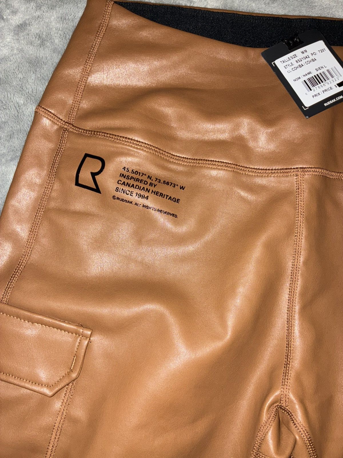 Rudsak Siren L Women’s Stretch Vegan Leather Leggings Size 30" / US 8 / IT 44 - 6 Thumbnail